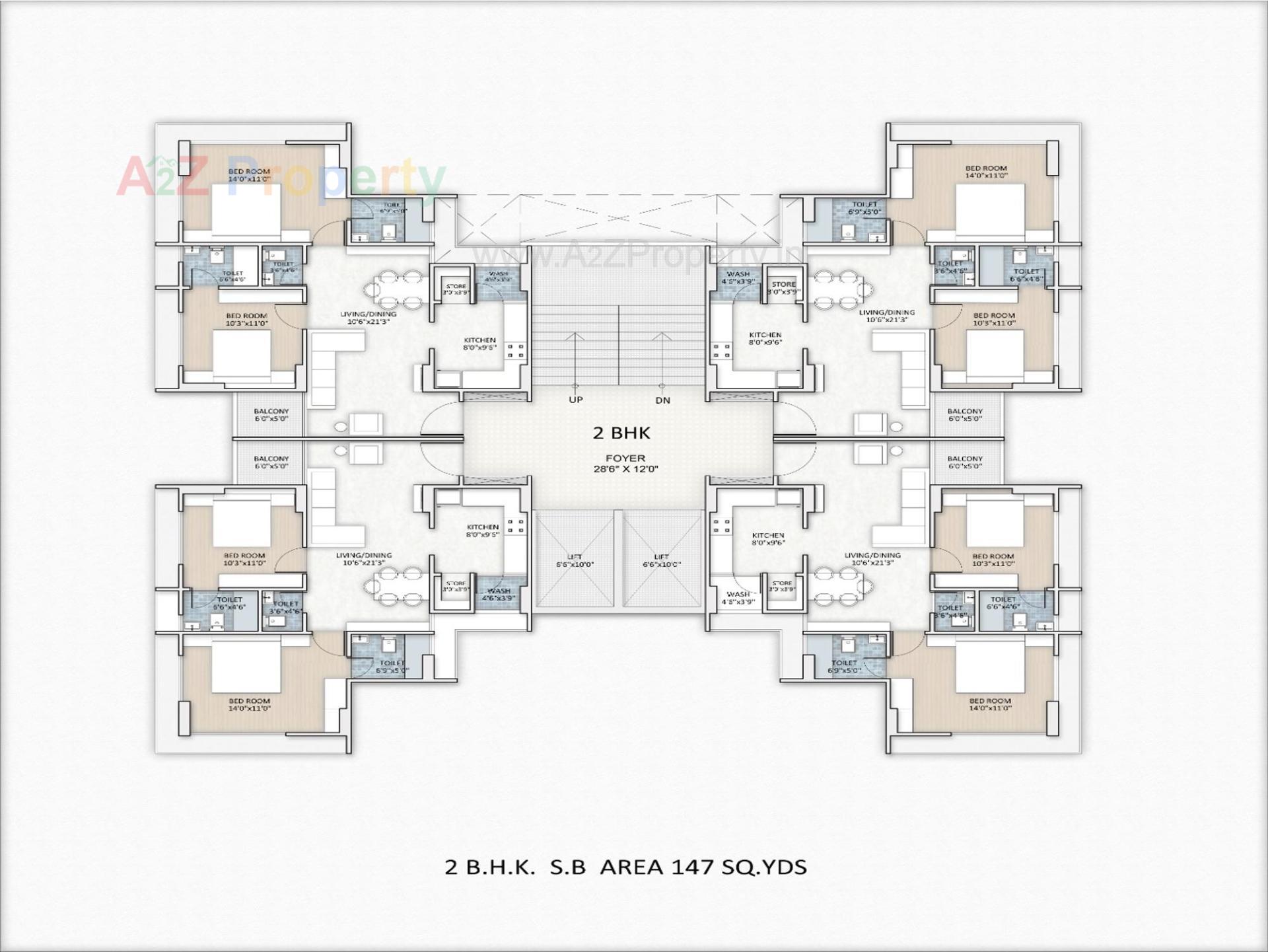 Layout of real estate project Modern Flats located at Paldi, Ahmedabad, Gujarat