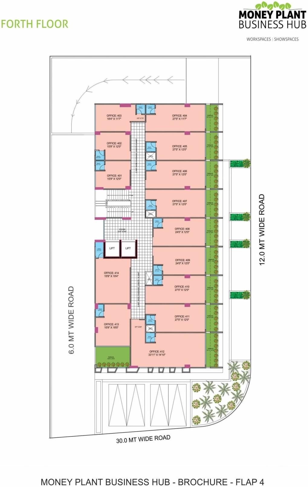 Layout of real estate project Money Plant Business Hub located at Gota, Ahmedabad, Gujarat