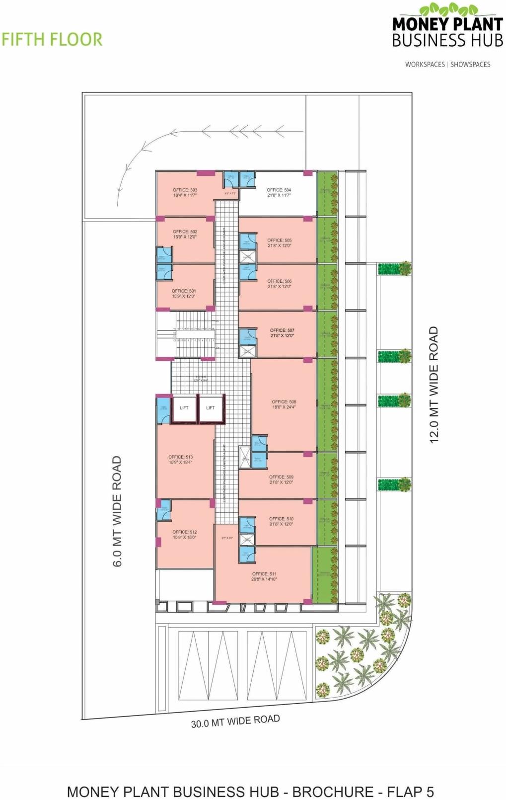 Layout of real estate project Money Plant Business Hub located at Gota, Ahmedabad, Gujarat