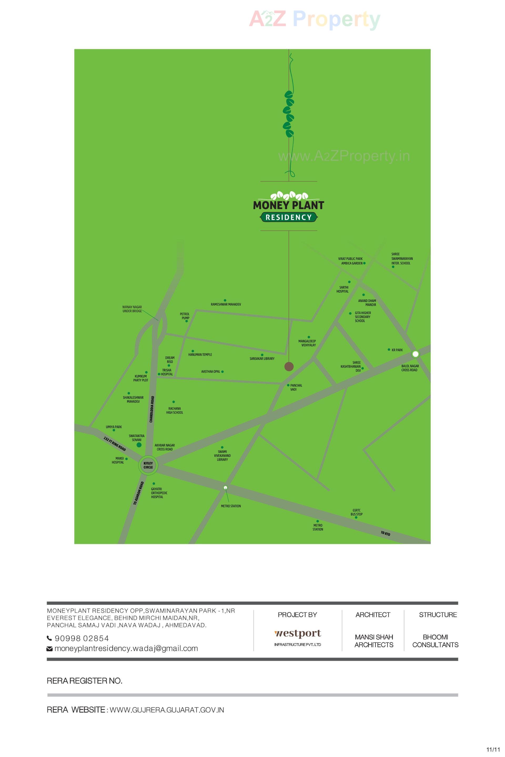  of real estate project Money Plant Residency located at Vadaj, Ahmedabad, Gujarat