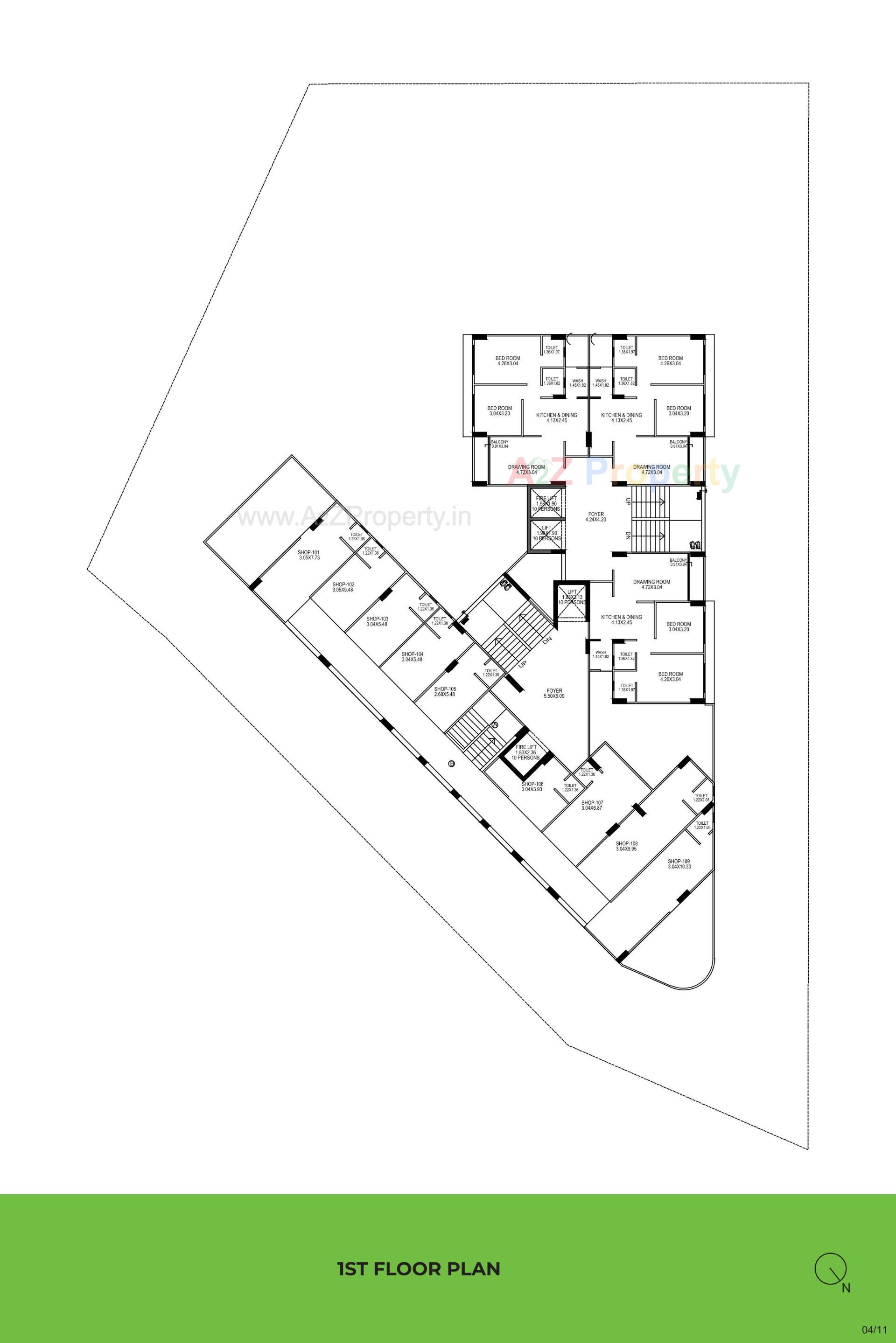 Layout of real estate project Money Plant Residency located at Vadaj, Ahmedabad, Gujarat