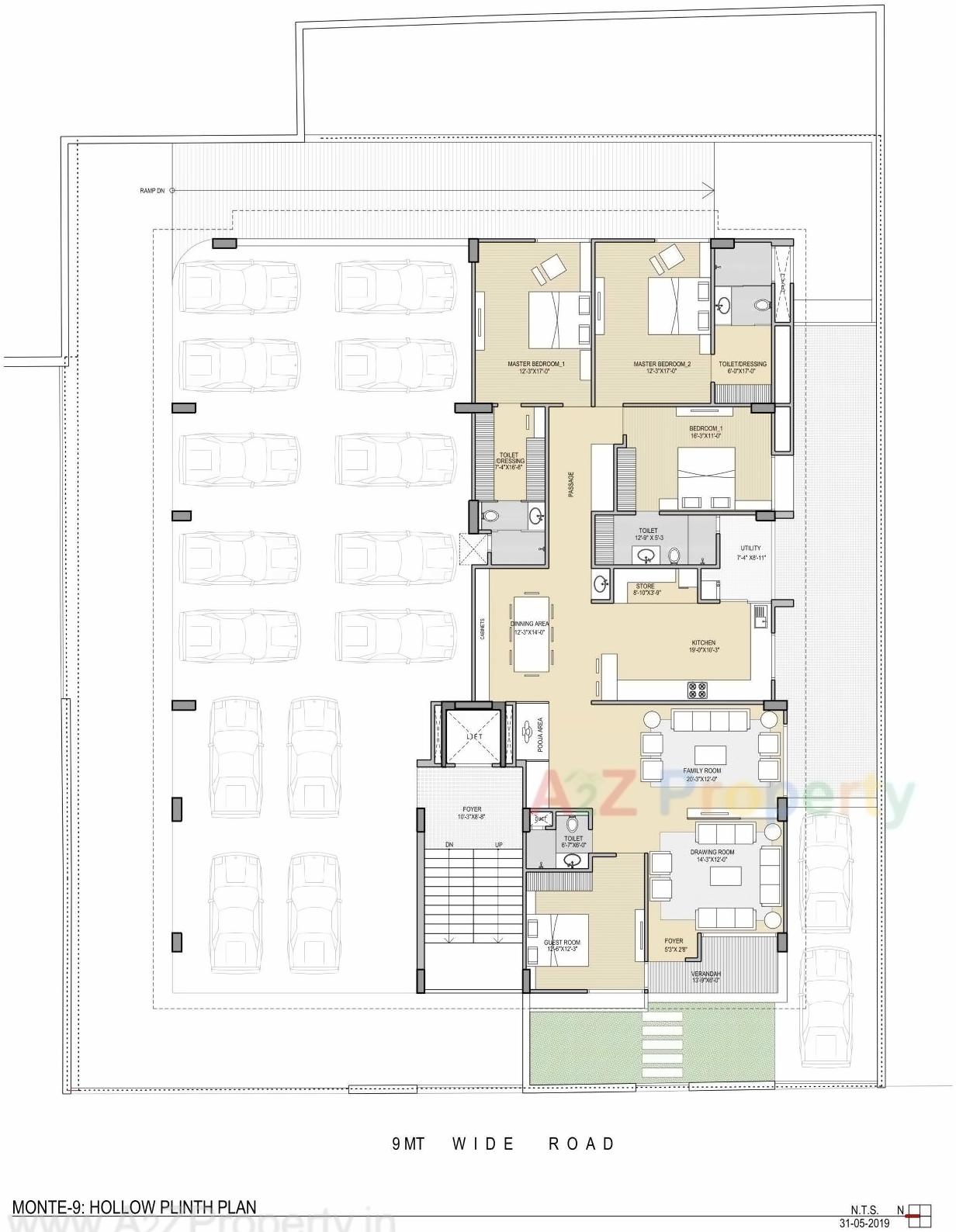 Layout of real estate project Monte located at Jodhpur, Ahmedabad, Gujarat
