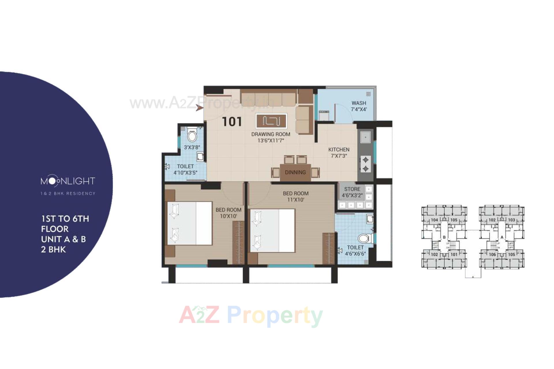 Layout of real estate project Moonlight Residency located at Vatva, Ahmedabad, Gujarat
