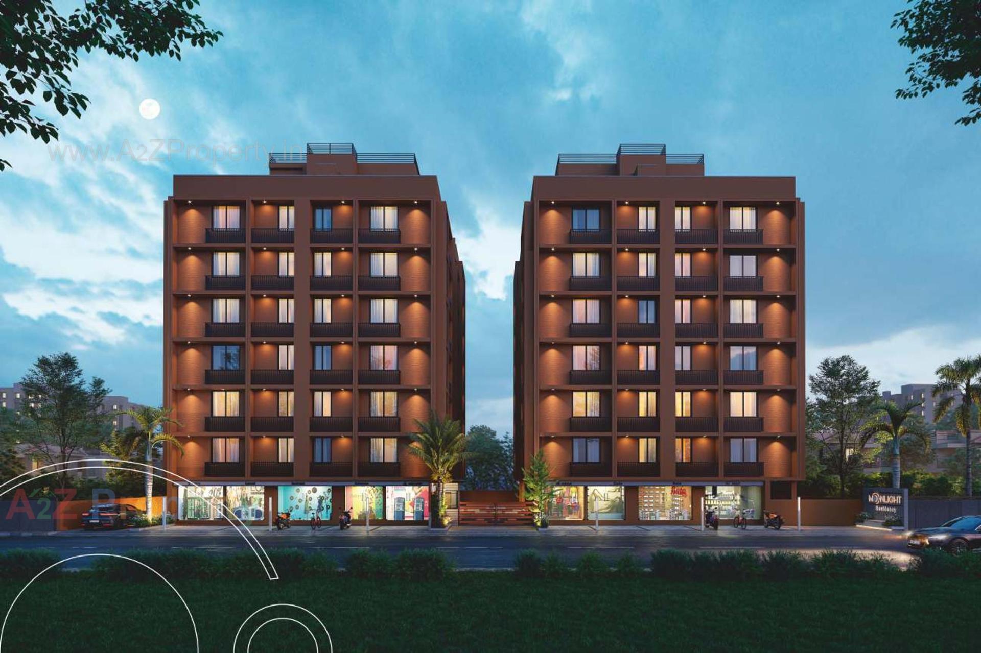 3D Elevation of real estate project Moonlight Residency located at Vatva, Ahmedabad, Gujarat