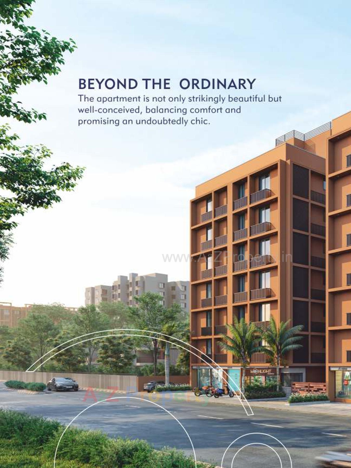 3D Elevation of real estate project Moonlight Residency located at Vatva, Ahmedabad, Gujarat