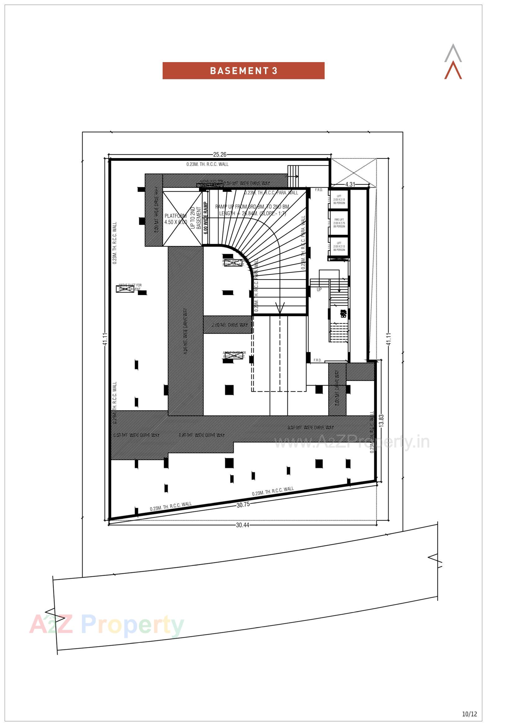 Layout of real estate project Mount Bizpark located at Tragad, Ahmedabad, Gujarat