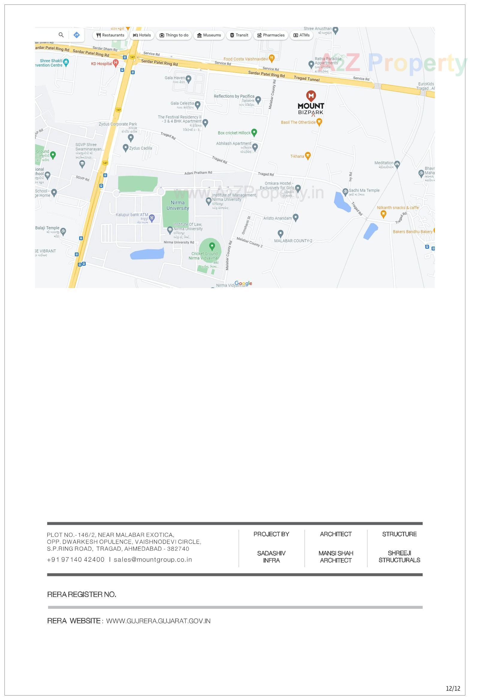  of real estate project Mount Bizpark located at Tragad, Ahmedabad, Gujarat