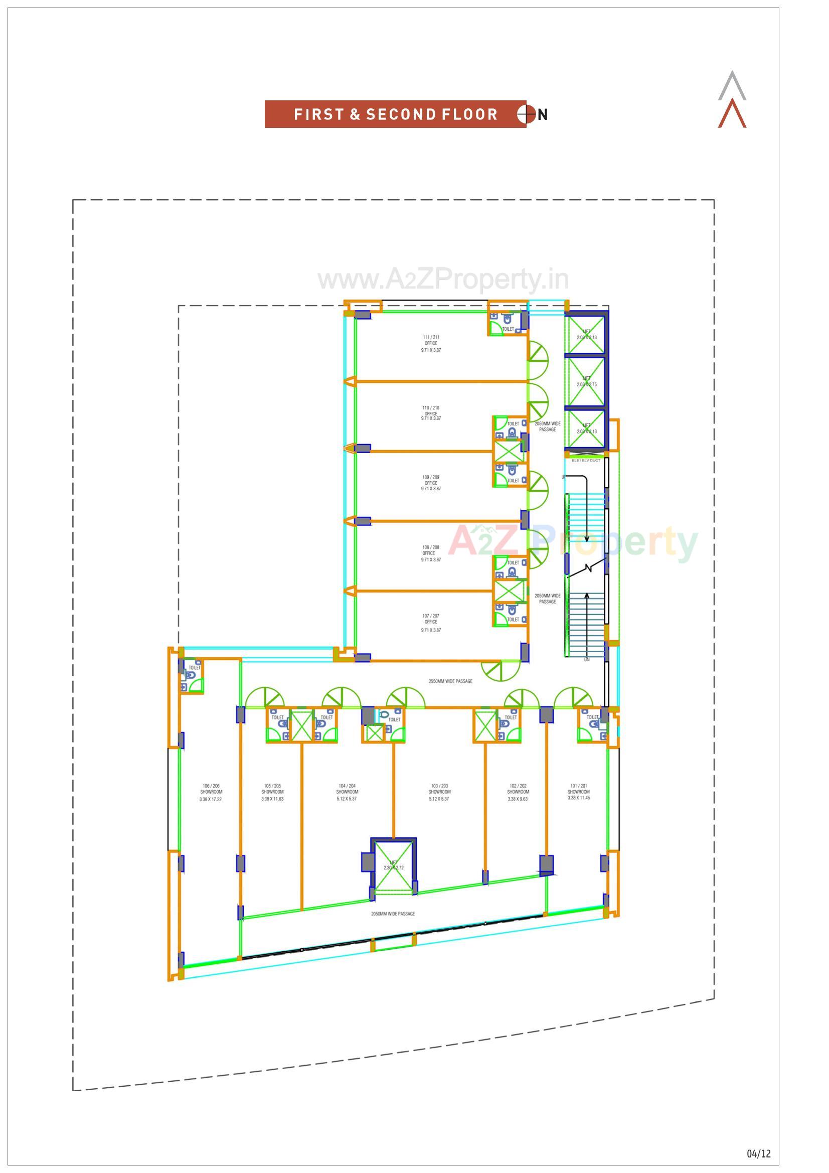 Layout of real estate project Mount Bizpark located at Tragad, Ahmedabad, Gujarat