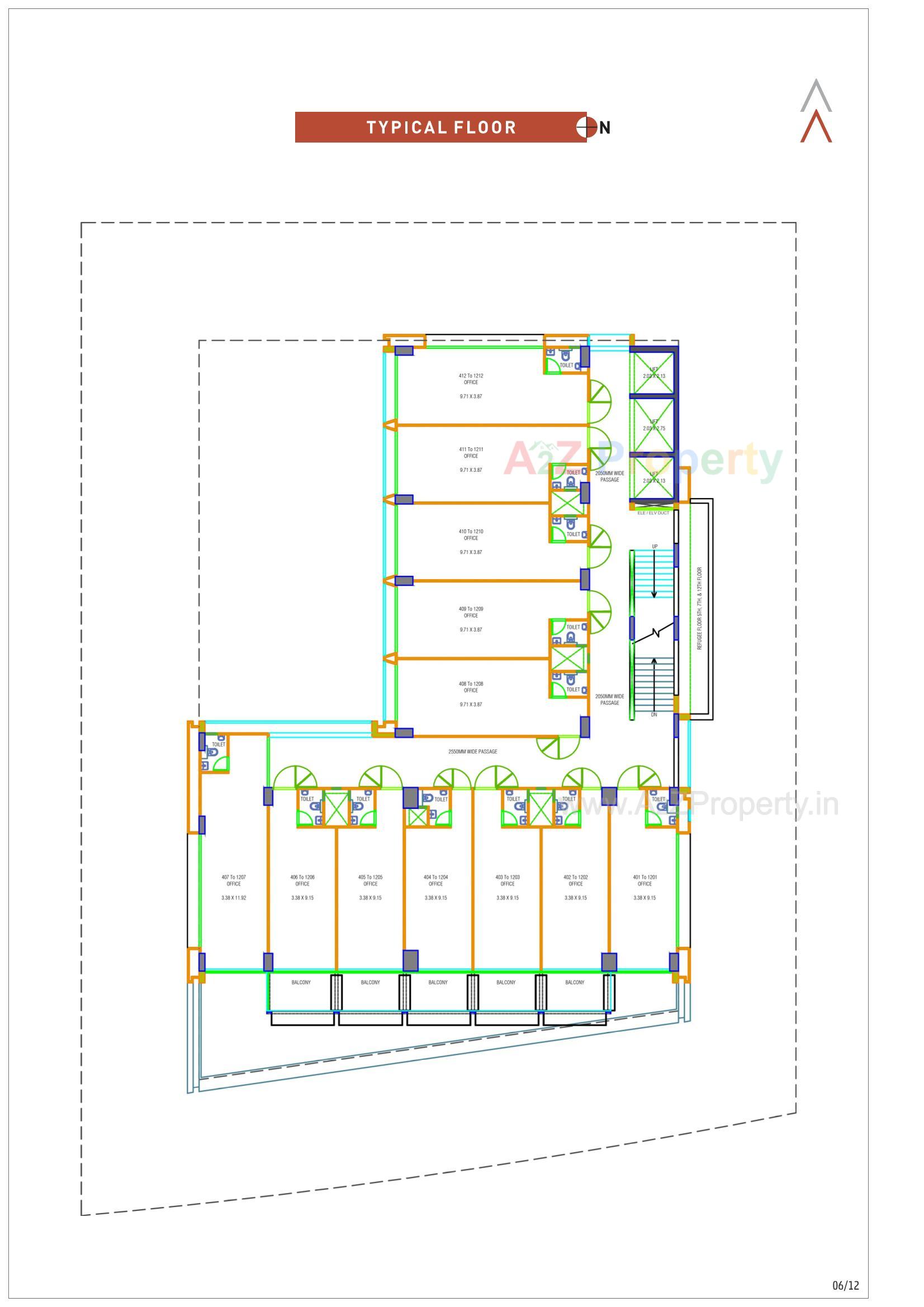 Layout of real estate project Mount Bizpark located at Tragad, Ahmedabad, Gujarat