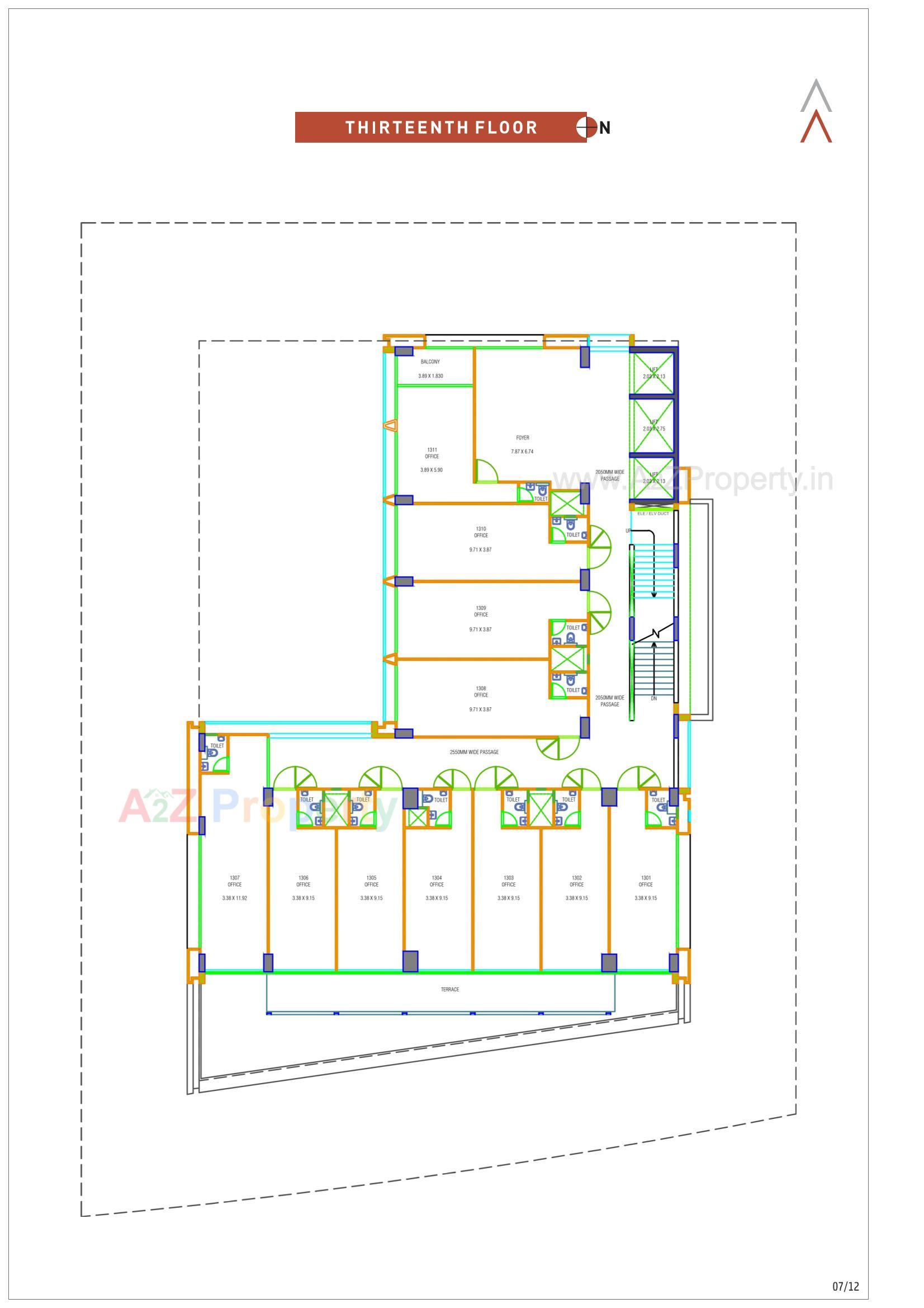 Layout of real estate project Mount Bizpark located at Tragad, Ahmedabad, Gujarat