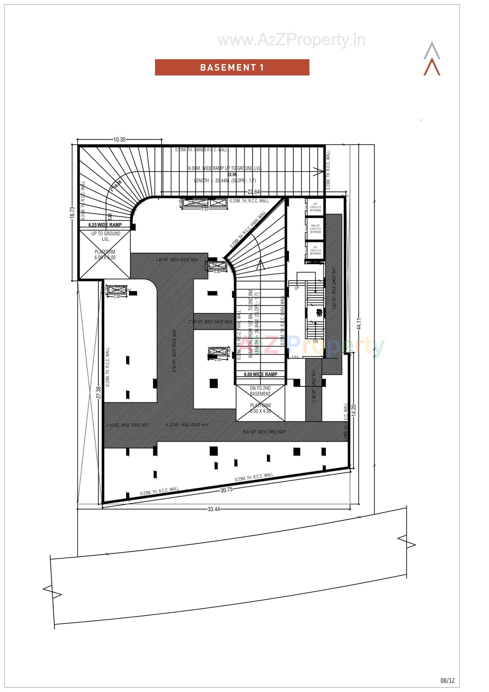 Layout of real estate project Mount Bizpark located at Tragad, Ahmedabad, Gujarat