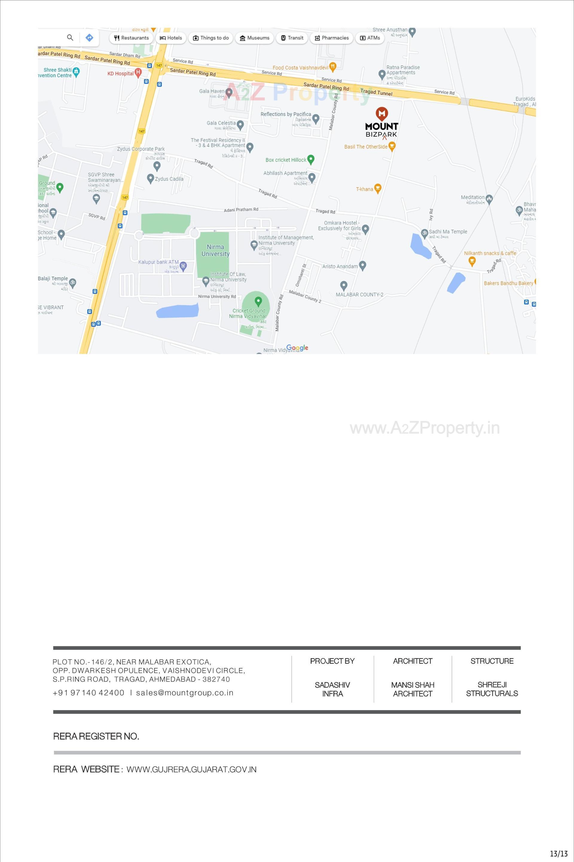  of real estate project Mount Bizpark located at Tragad, Ahmedabad, Gujarat
