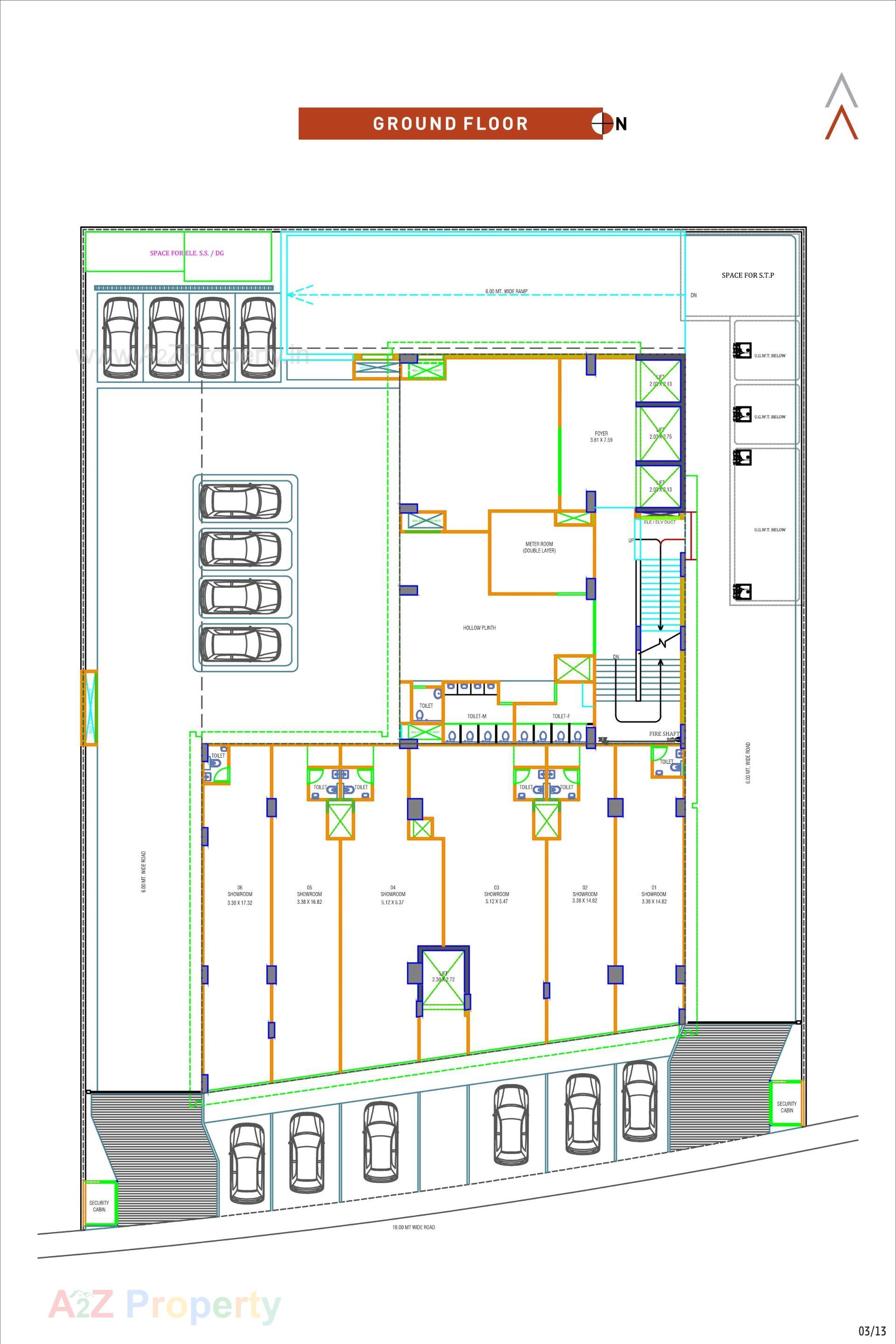 Layout of real estate project Mount Bizpark located at Tragad, Ahmedabad, Gujarat