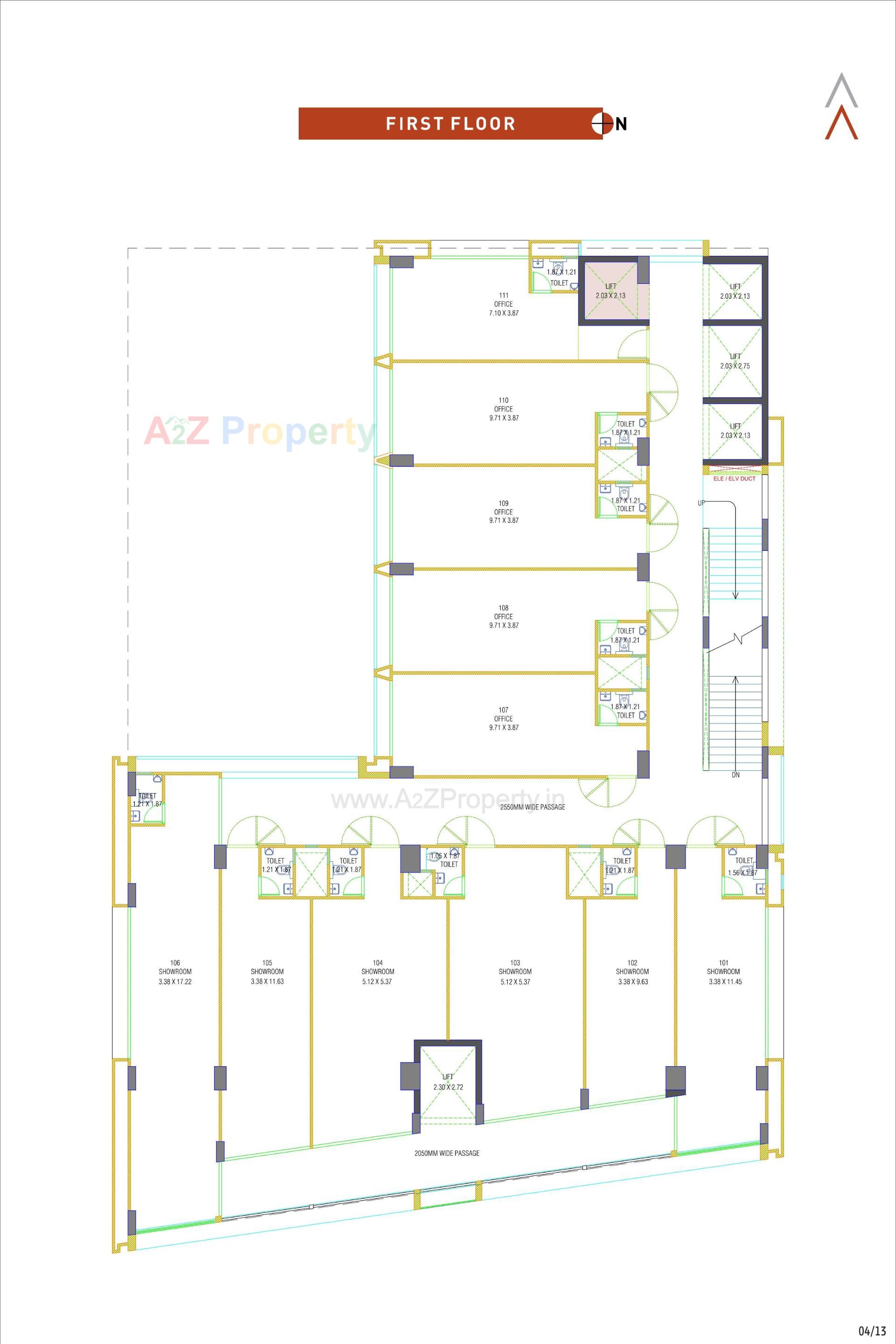 Layout of real estate project Mount Bizpark located at Tragad, Ahmedabad, Gujarat