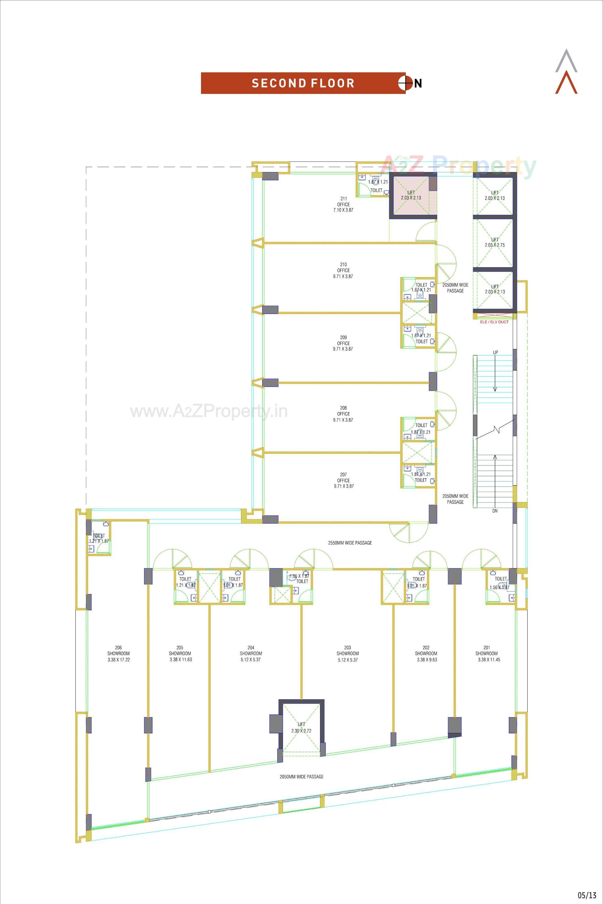 Layout of real estate project Mount Bizpark located at Tragad, Ahmedabad, Gujarat