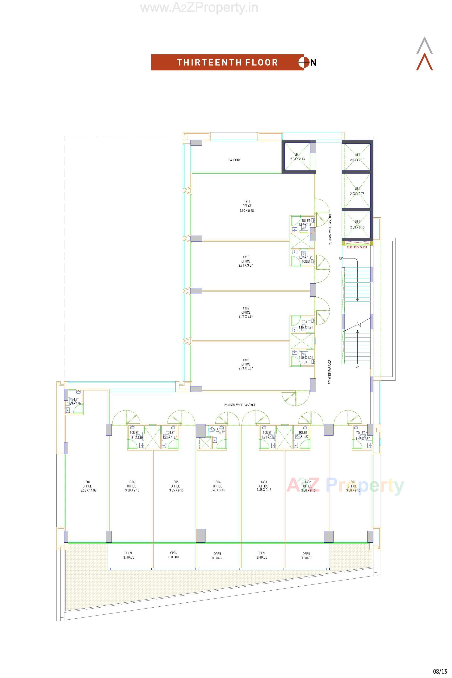 Layout of real estate project Mount Bizpark located at Tragad, Ahmedabad, Gujarat