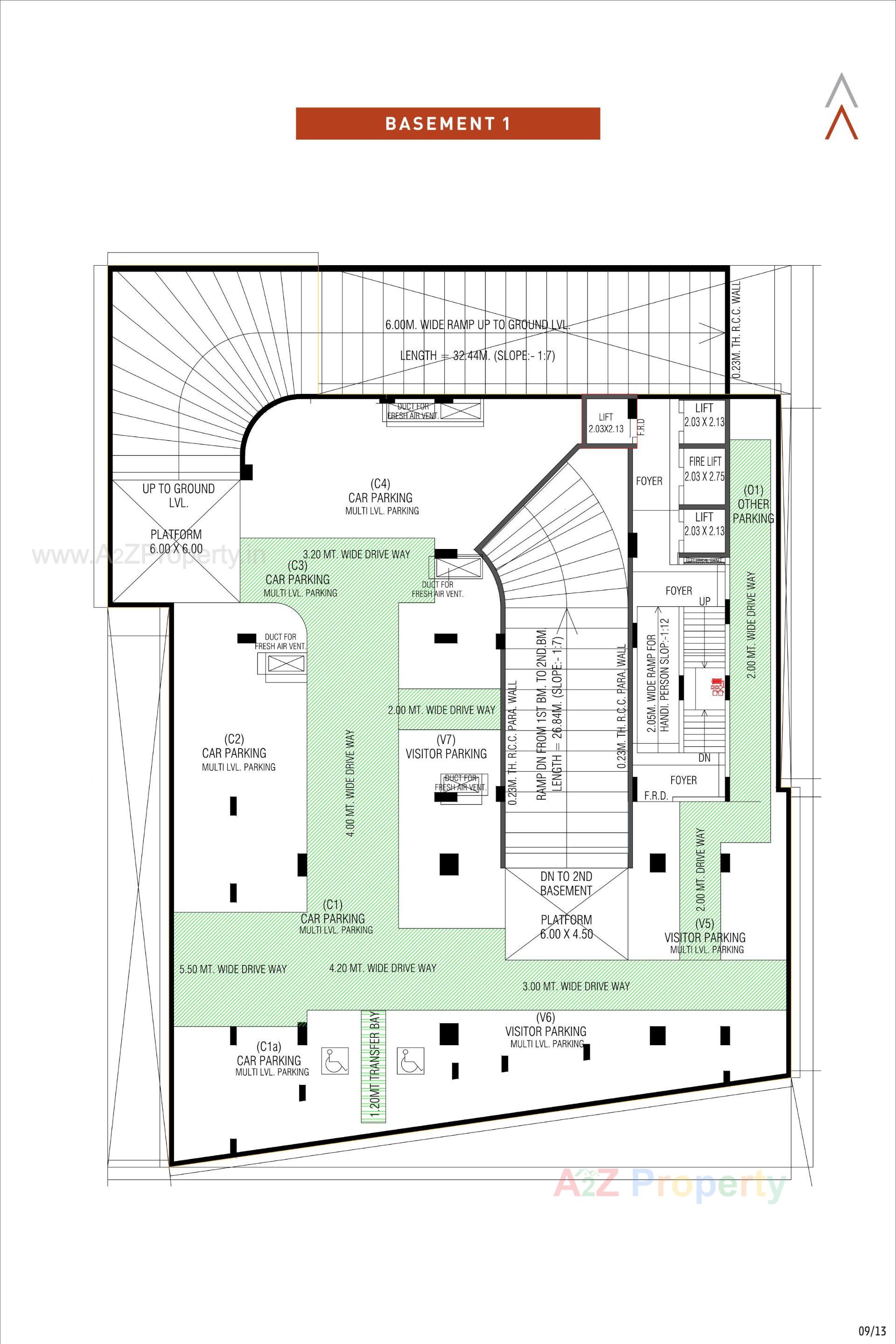 Layout of real estate project Mount Bizpark located at Tragad, Ahmedabad, Gujarat