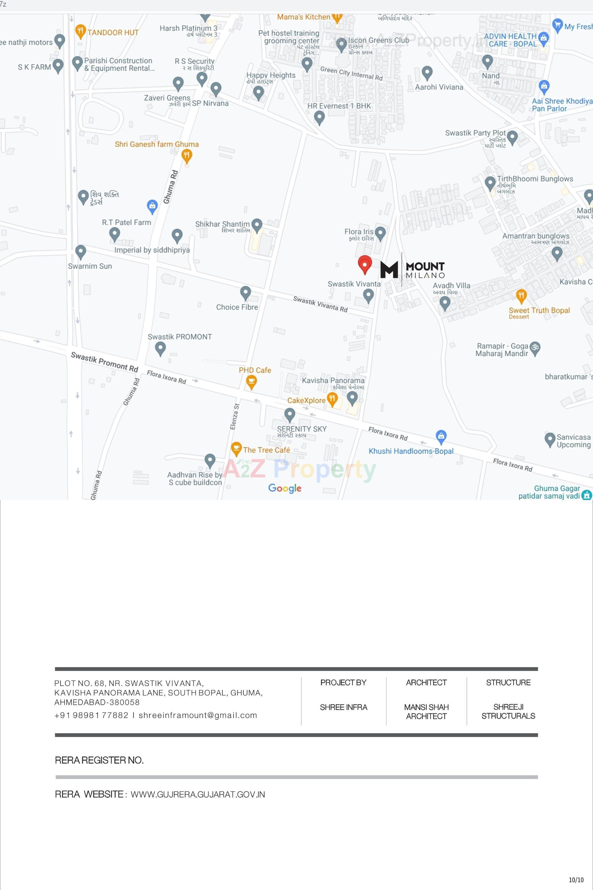  of real estate project Mount Milano located at Ghuma, Ahmedabad, Gujarat