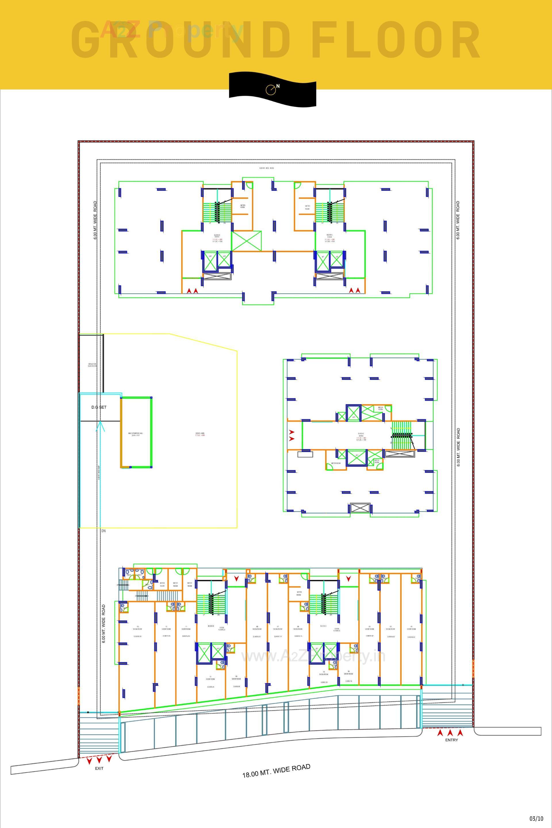 Layout of real estate project Mount Milano located at Ghuma, Ahmedabad, Gujarat