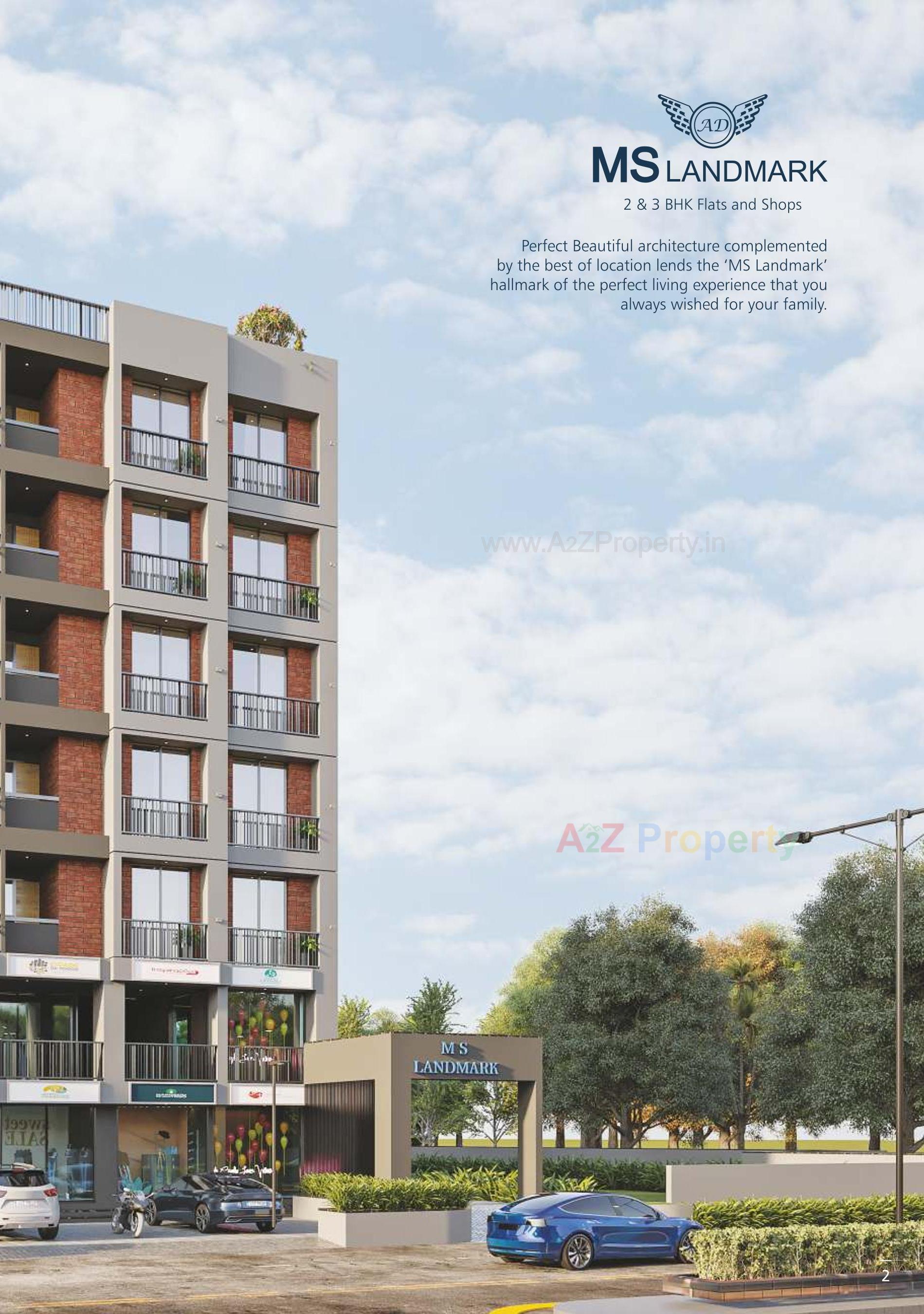 3D Elevation of real estate project Ms Landmark located at Danilimda, Ahmedabad, Gujarat