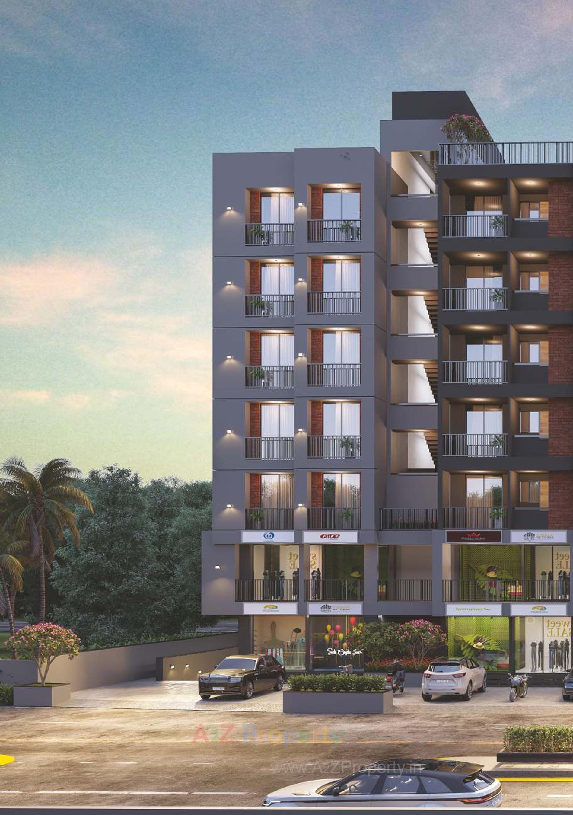 3D Elevation of real estate project Ms Landmark located at Danilimda, Ahmedabad, Gujarat