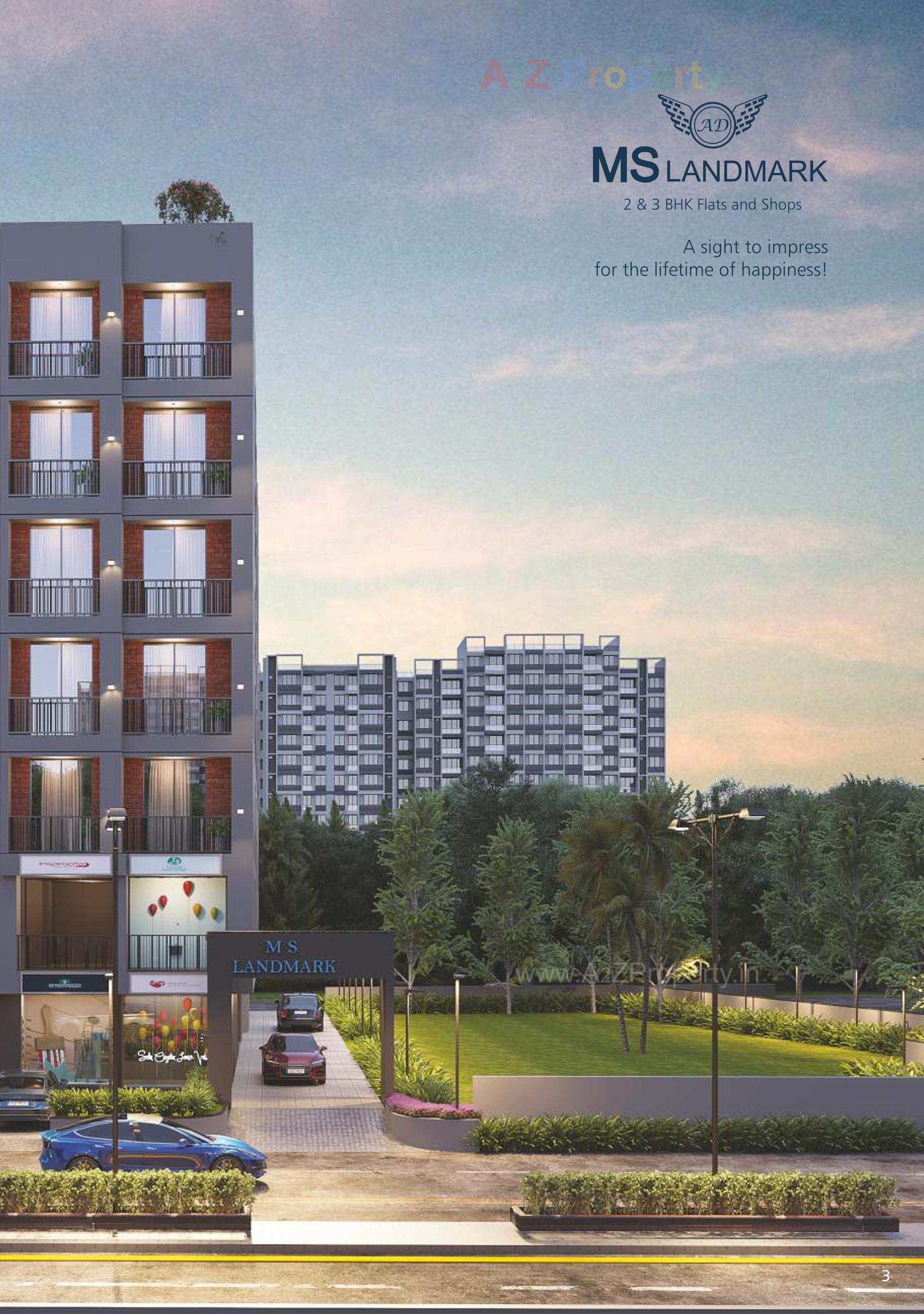 3D Elevation of real estate project Ms Landmark located at Danilimda, Ahmedabad, Gujarat