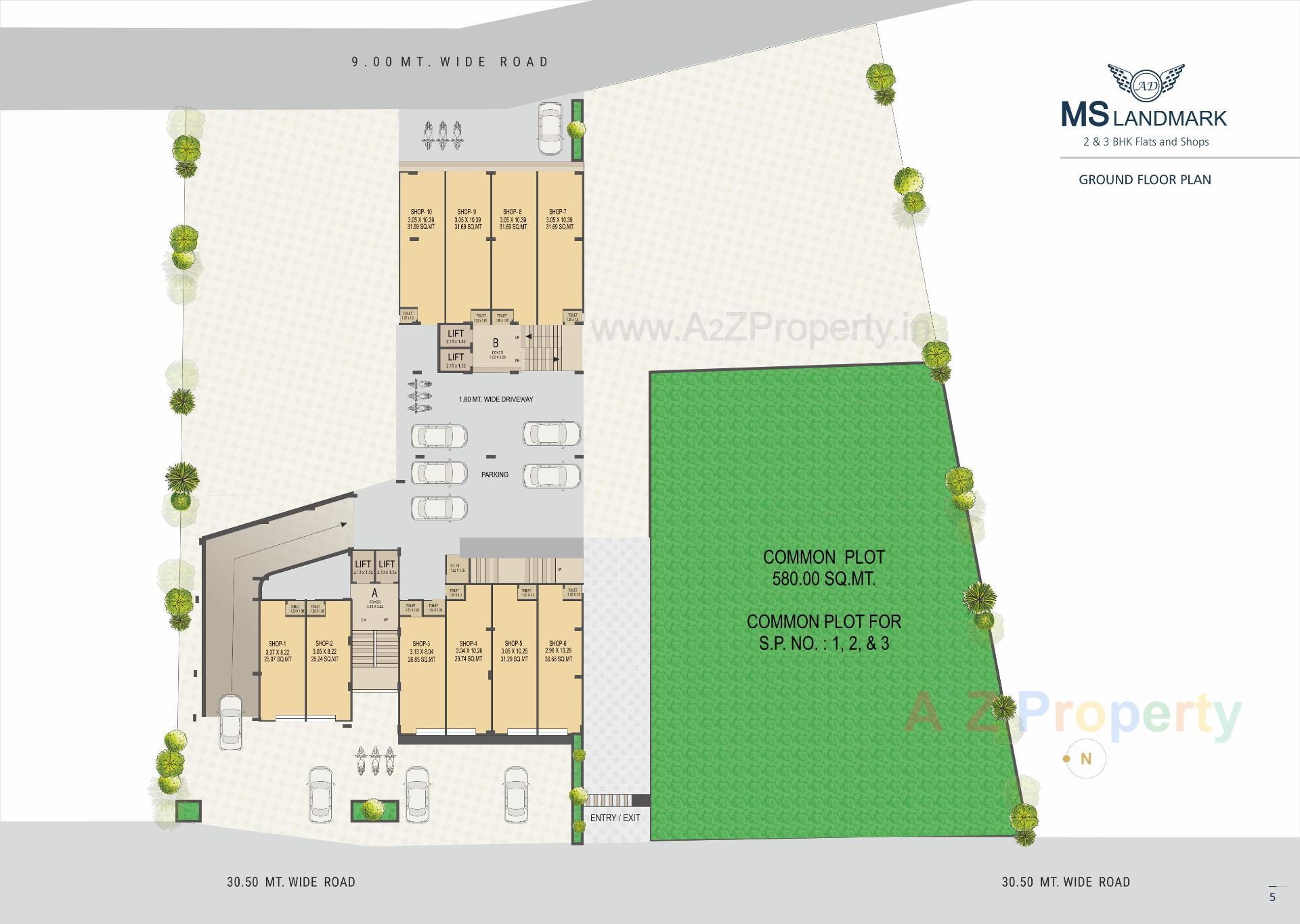 Layout of real estate project Ms Landmark located at Danilimda, Ahmedabad, Gujarat