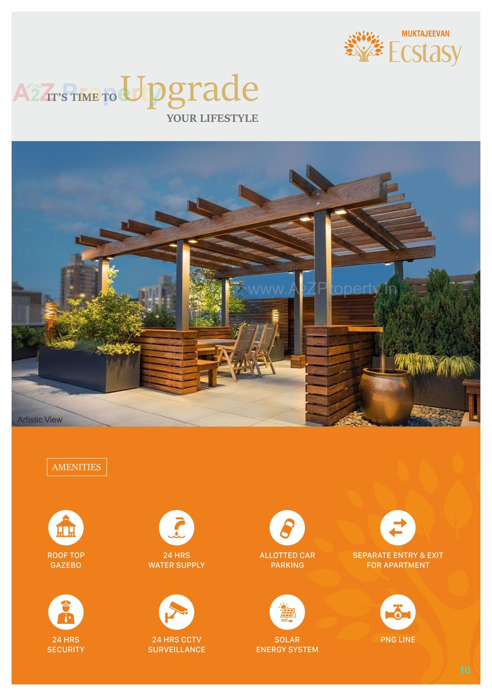 3D Elevation of real estate project Muktajeevan Ecstasy located at Vastrapur, Ahmedabad, Gujarat