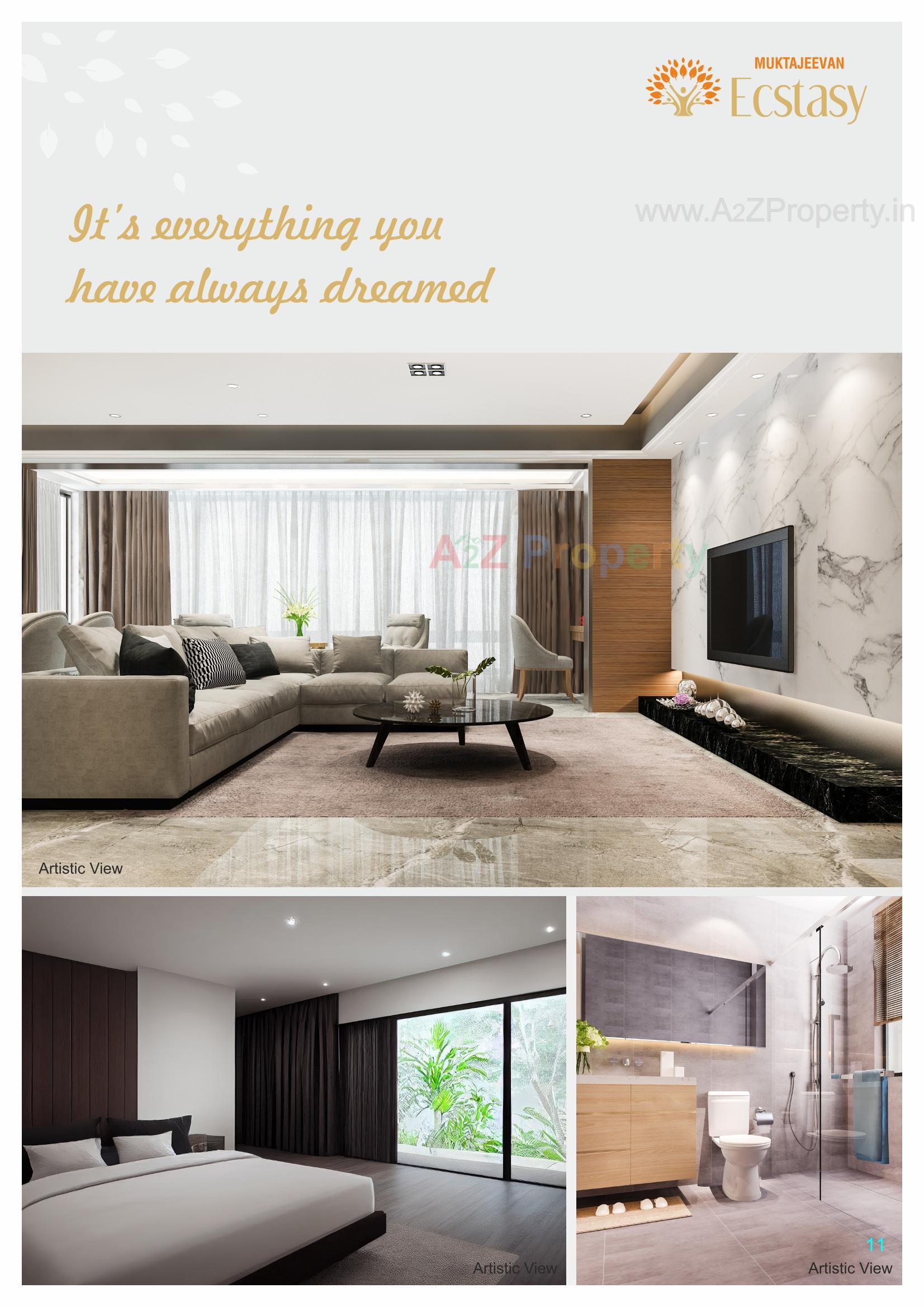 3D Elevation of real estate project Muktajeevan Ecstasy located at Vastrapur, Ahmedabad, Gujarat