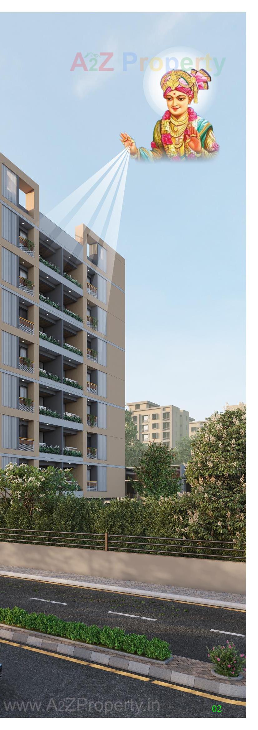 3D Elevation of real estate project Muktajeevan Ecstasy located at Vastrapur, Ahmedabad, Gujarat