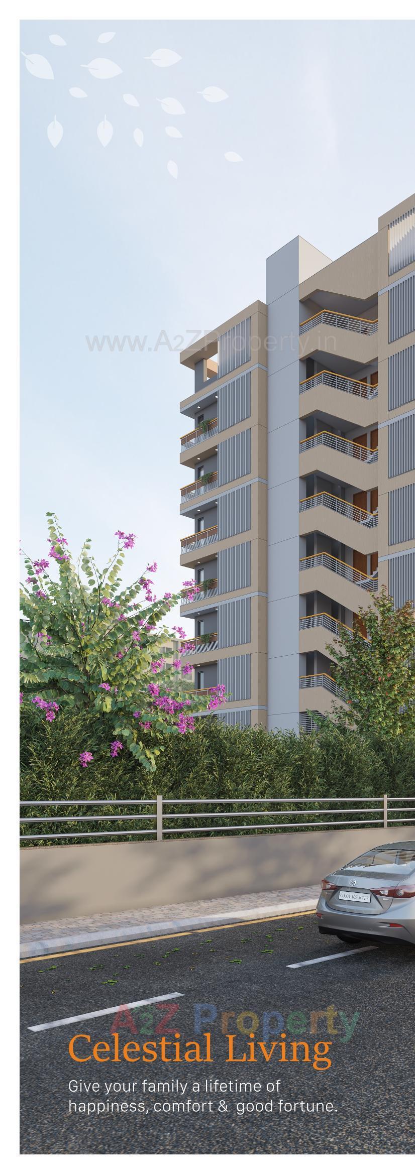 3D Elevation of real estate project Muktajeevan Ecstasy located at Vastrapur, Ahmedabad, Gujarat