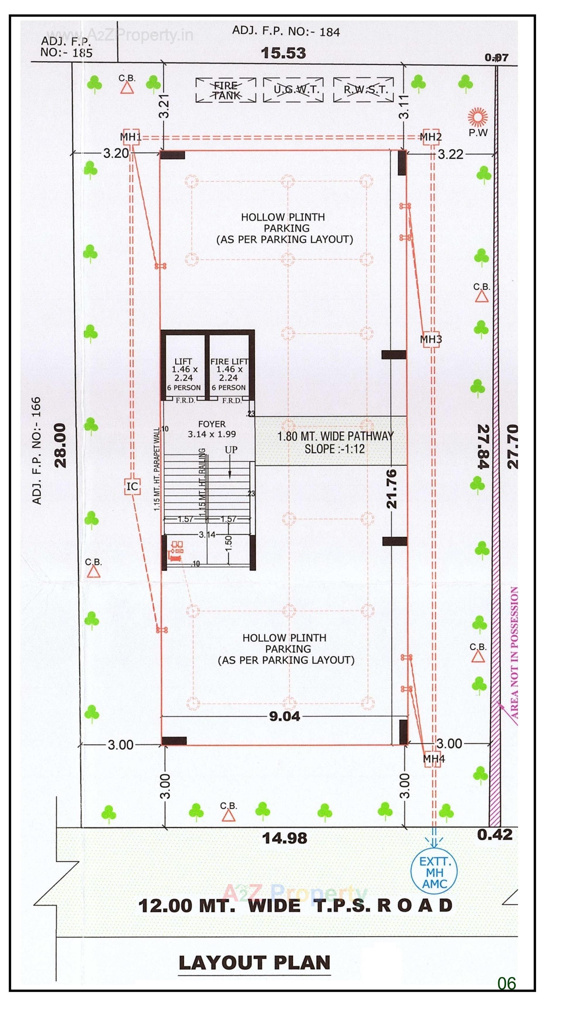 Layout of real estate project Muktajeevan Ecstasy located at Vastrapur, Ahmedabad, Gujarat