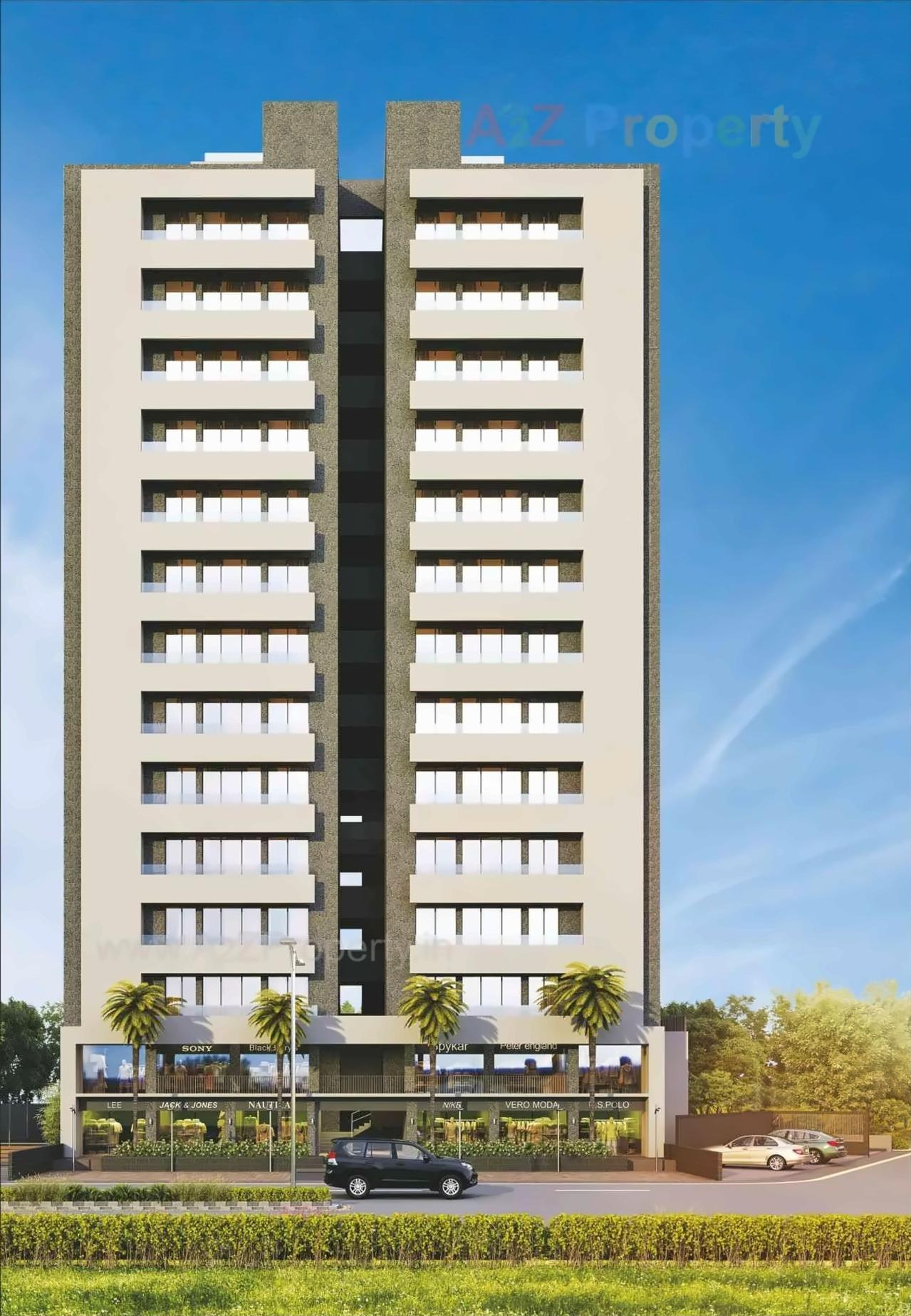 3D Elevation of real estate project Mulberry Heights located at Shilaj, Ahmedabad, Gujarat