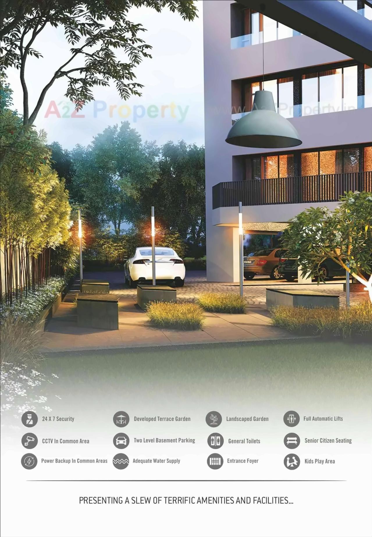 3D Elevation of real estate project Mulberry Heights located at Shilaj, Ahmedabad, Gujarat