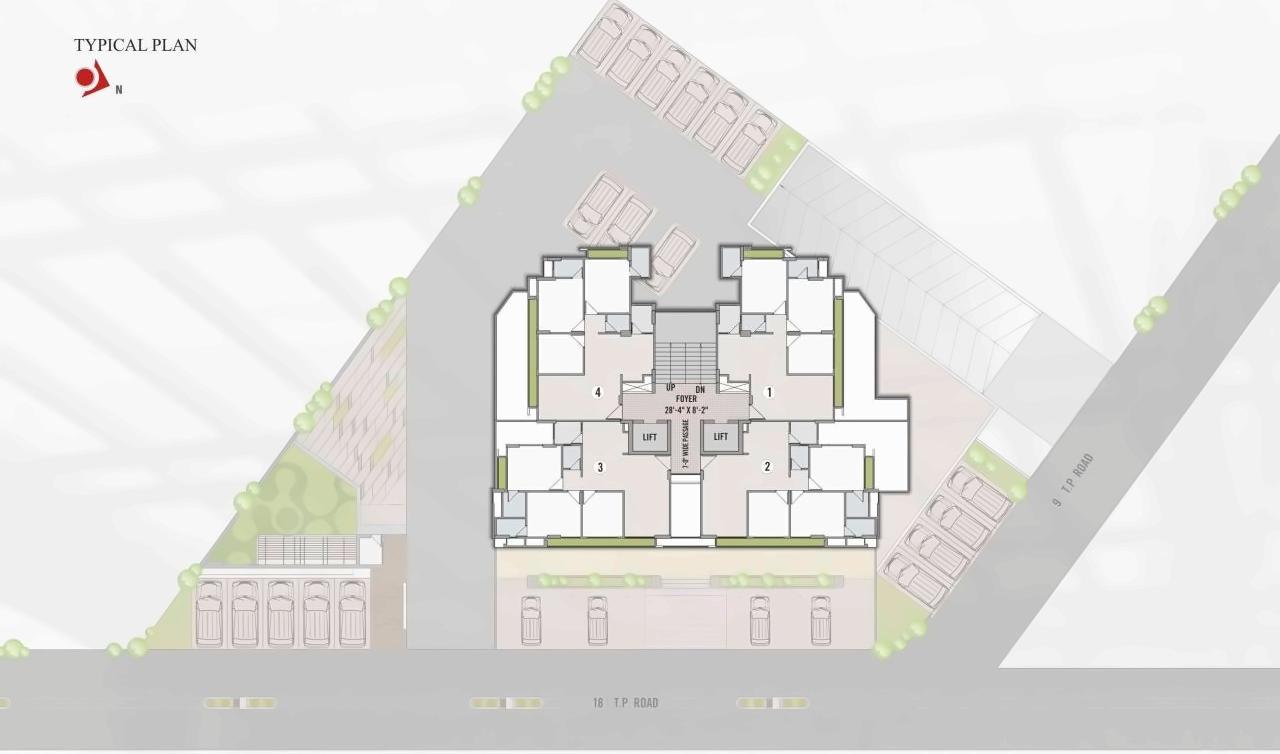Layout of real estate project Mulberry Heights located at Shilaj, Ahmedabad, Gujarat