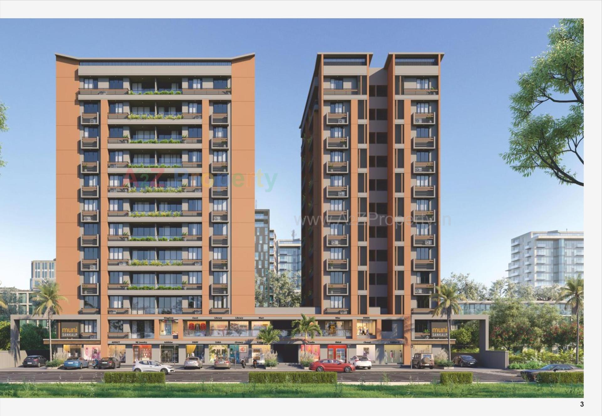 3D Elevation of real estate project Muni Sankalp located at Vastral, Ahmedabad, Gujarat