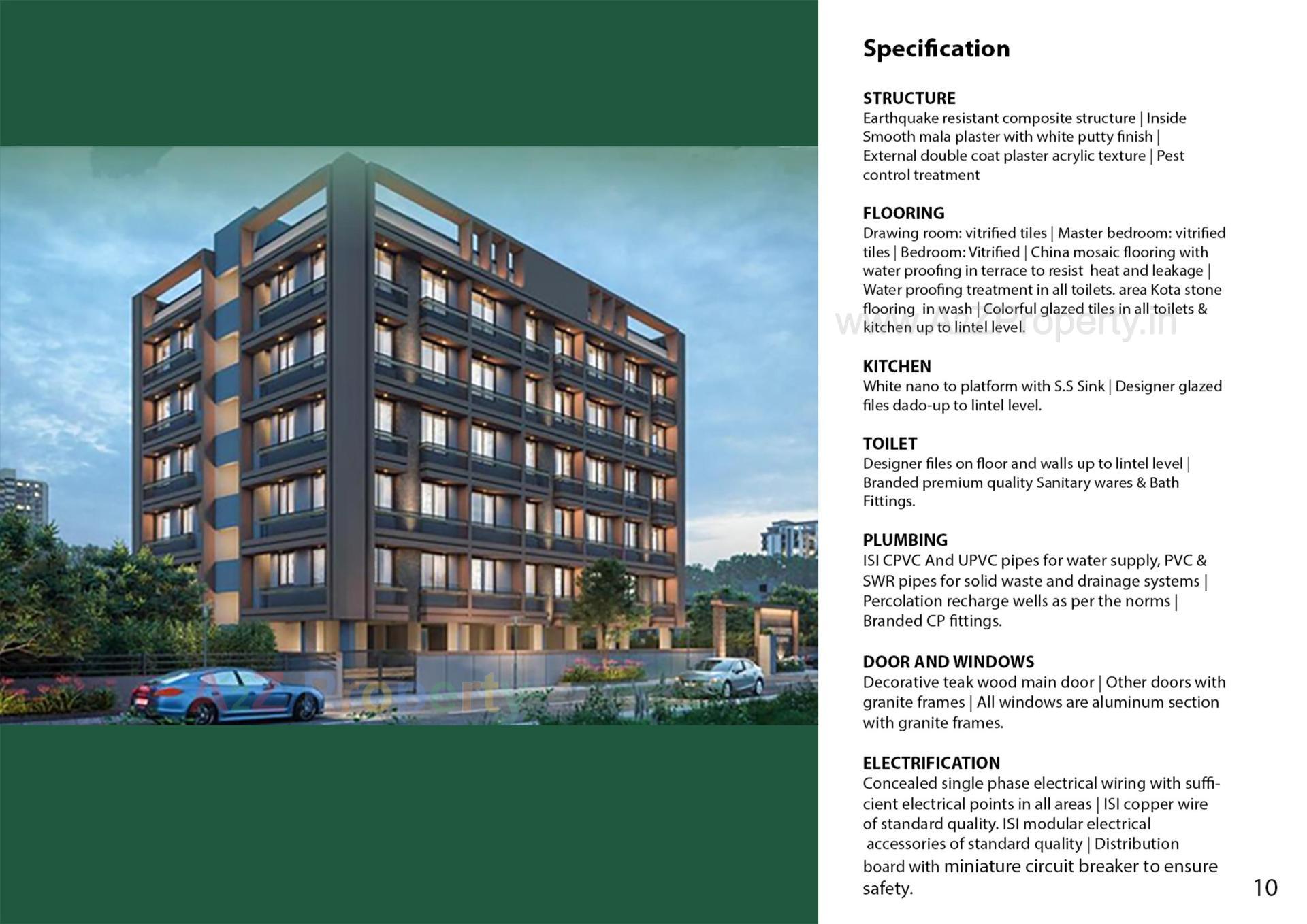 3D Elevation of real estate project Murlidhar Greens located at Vejalpur, Ahmedabad, Gujarat