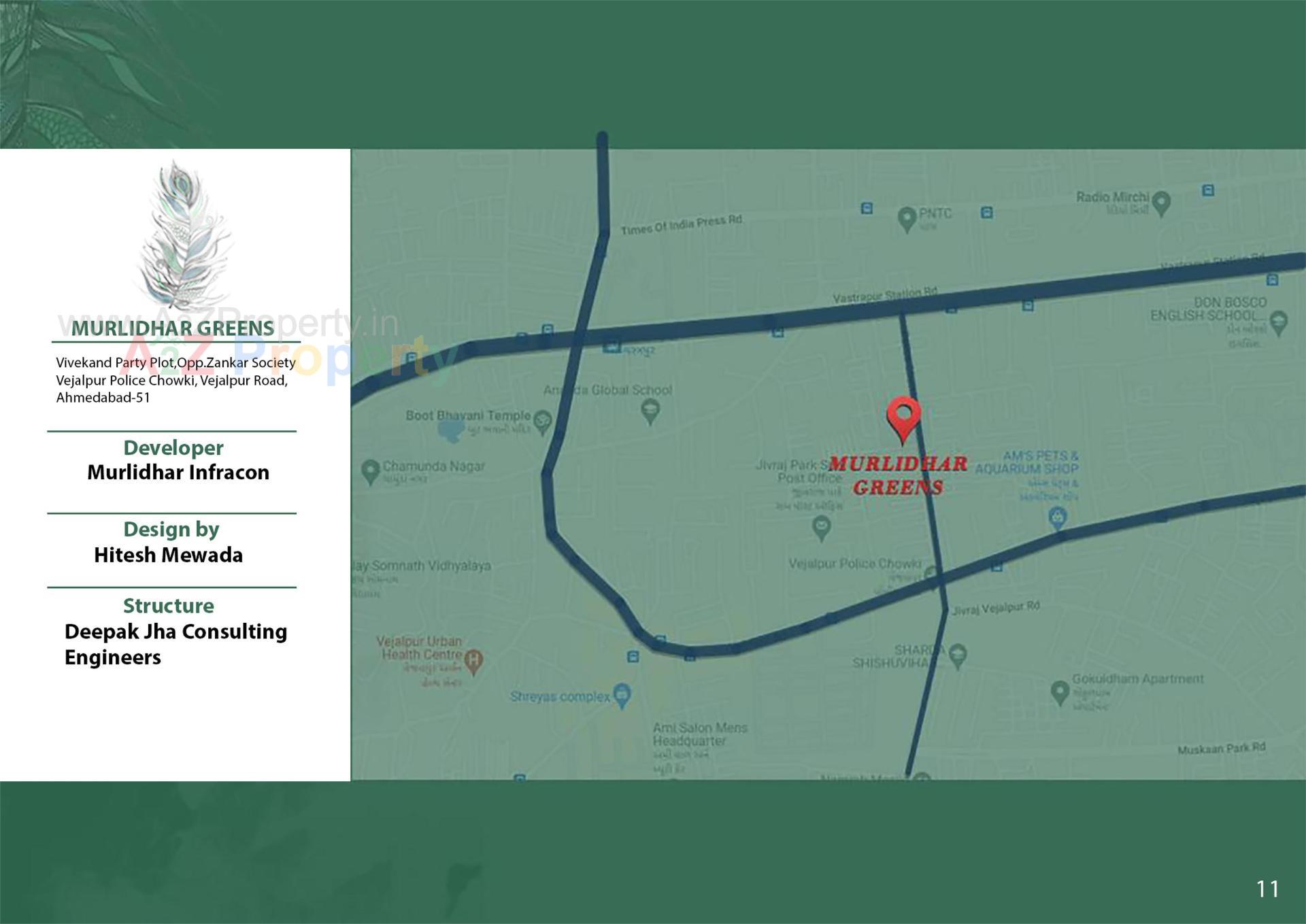  of real estate project Murlidhar Greens located at Vejalpur, Ahmedabad, Gujarat