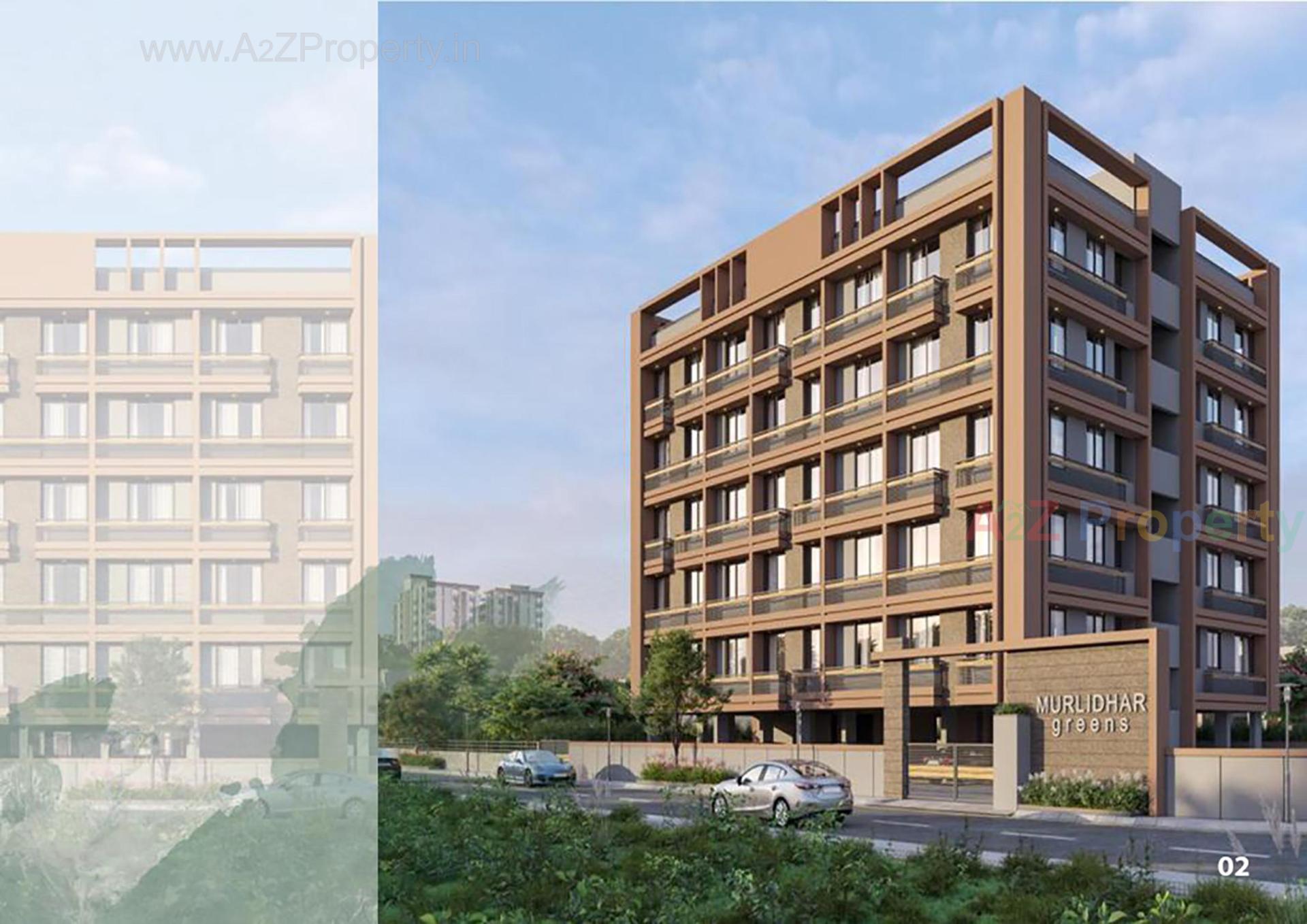 3D Elevation of real estate project Murlidhar Greens located at Vejalpur, Ahmedabad, Gujarat