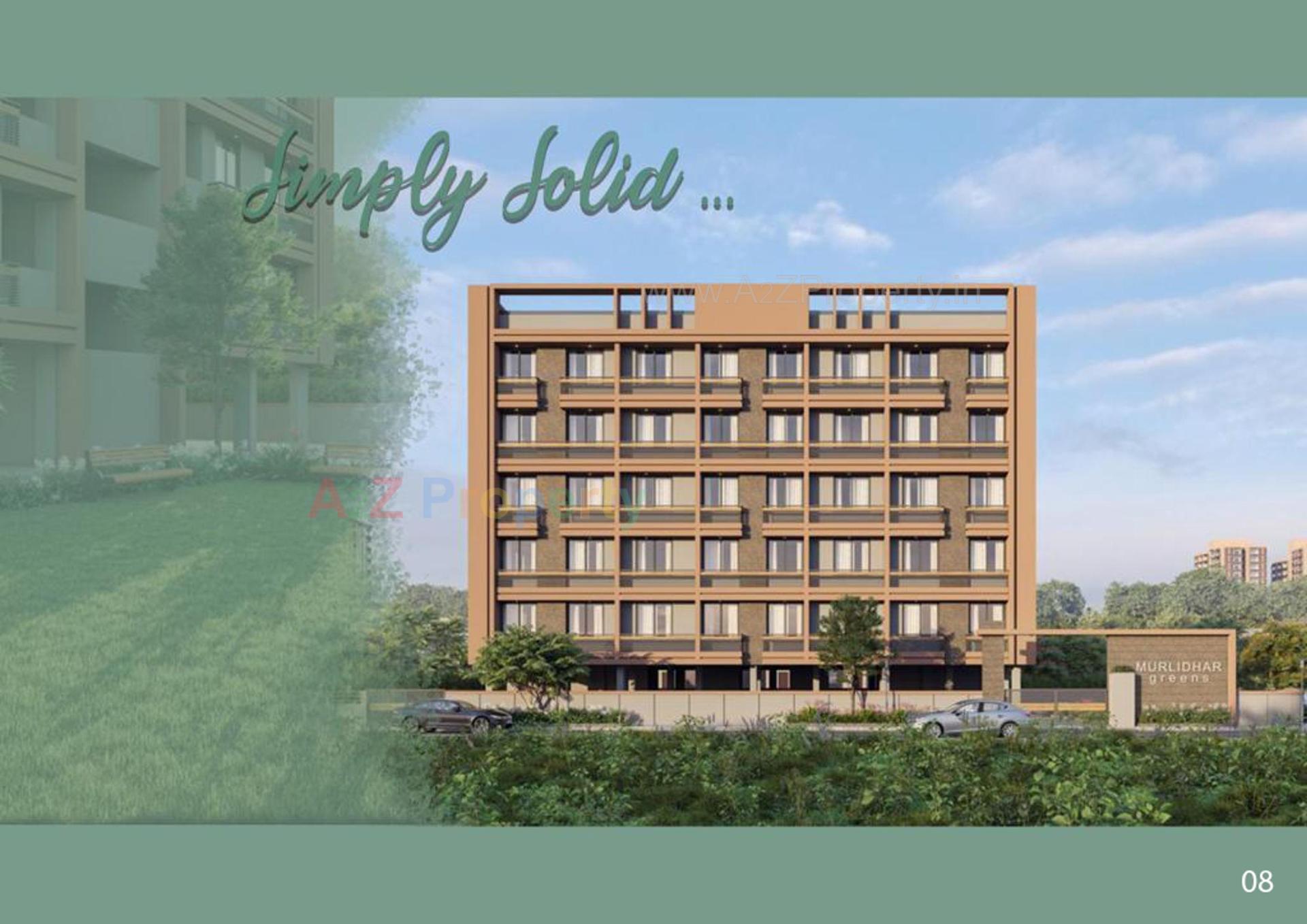 3D Elevation of real estate project Murlidhar Greens located at Vejalpur, Ahmedabad, Gujarat