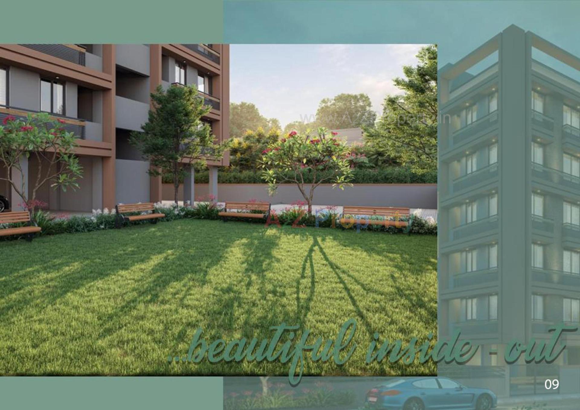 3D Elevation of real estate project Murlidhar Greens located at Vejalpur, Ahmedabad, Gujarat