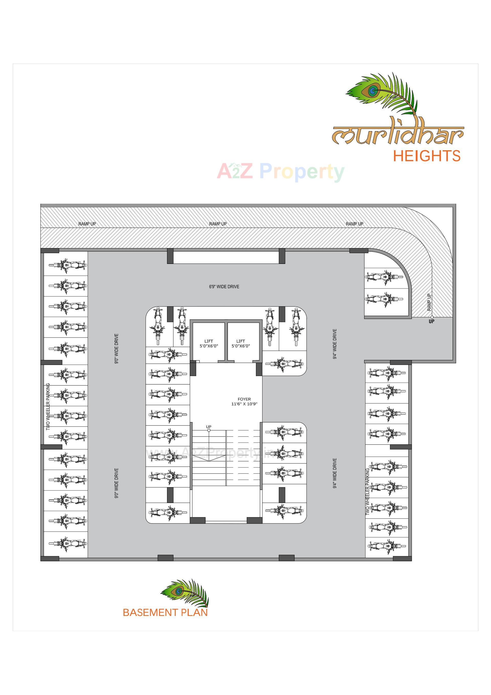 Layout of real estate project Murlidhar Heights located at Sola, Ahmedabad, Gujarat
