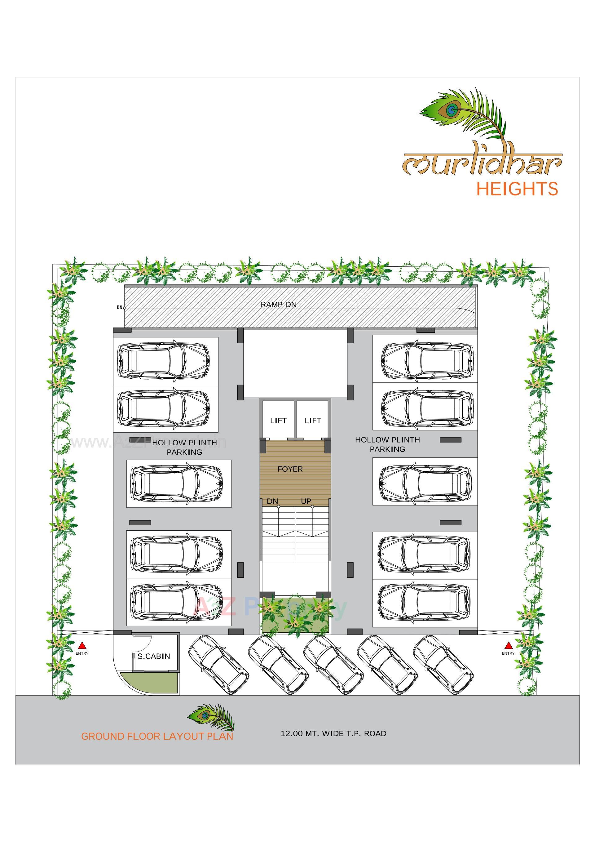 Layout of real estate project Murlidhar Heights located at Sola, Ahmedabad, Gujarat