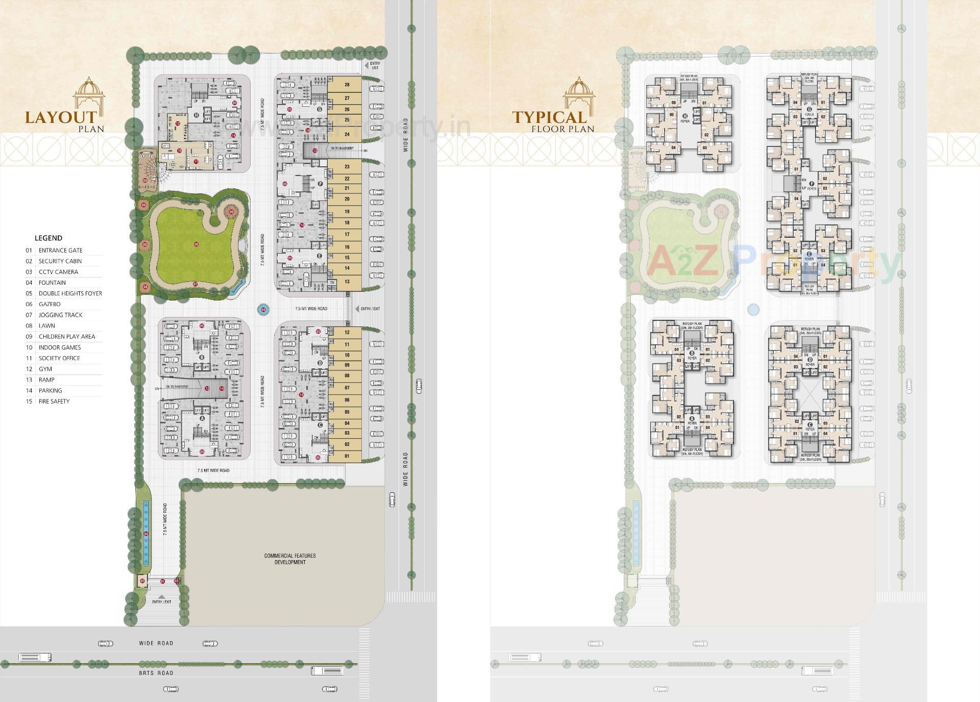 Layout of real estate project Murlidhar Sky located at Isanpur, Ahmedabad, Gujarat