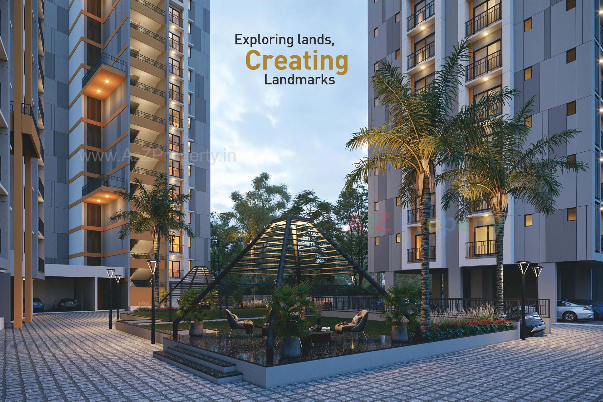 3D Elevation of real estate project Myco Akeelah located at Sarkhej, Ahmedabad, Gujarat