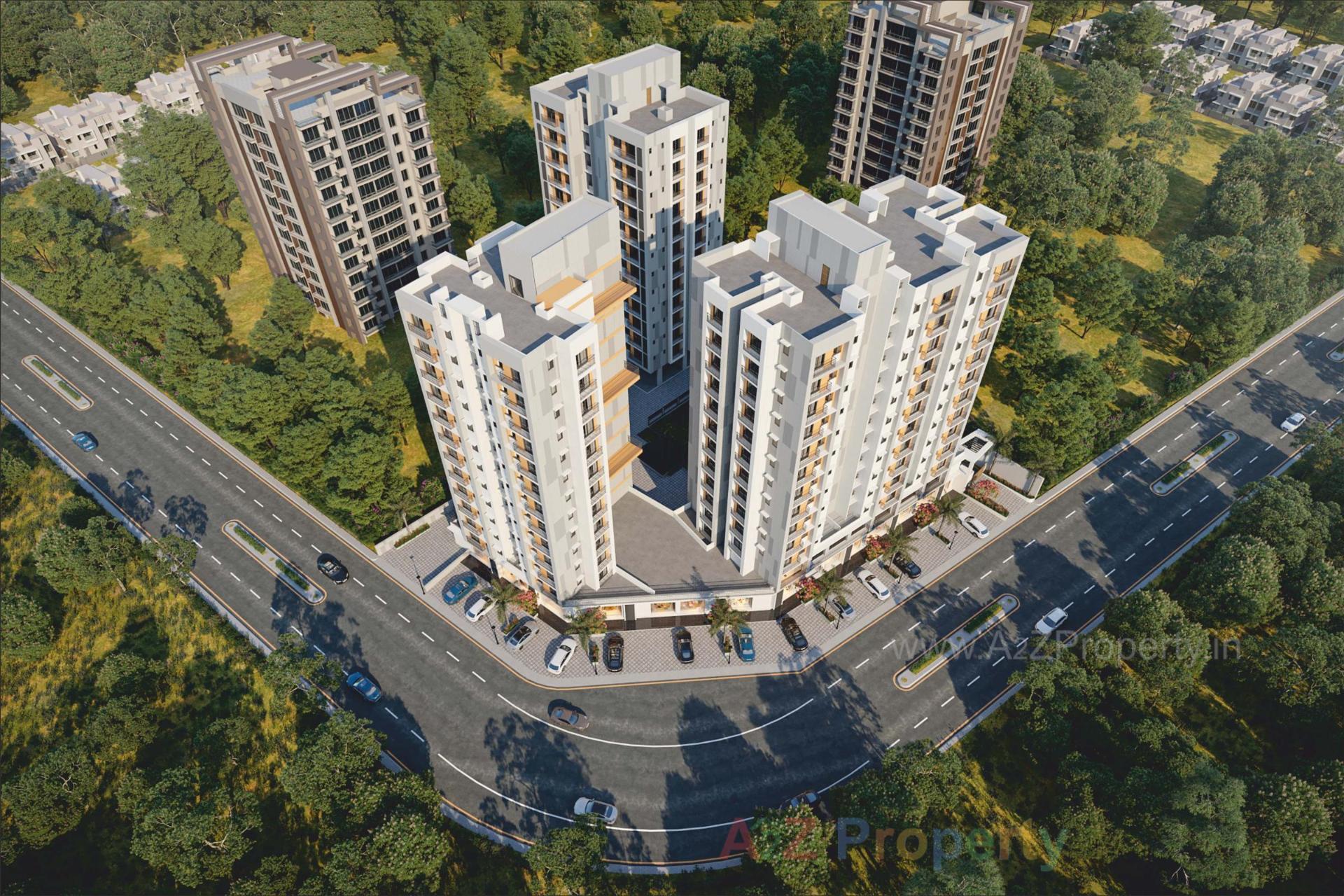 3D Elevation of real estate project Myco Akeelah located at Sarkhej, Ahmedabad, Gujarat