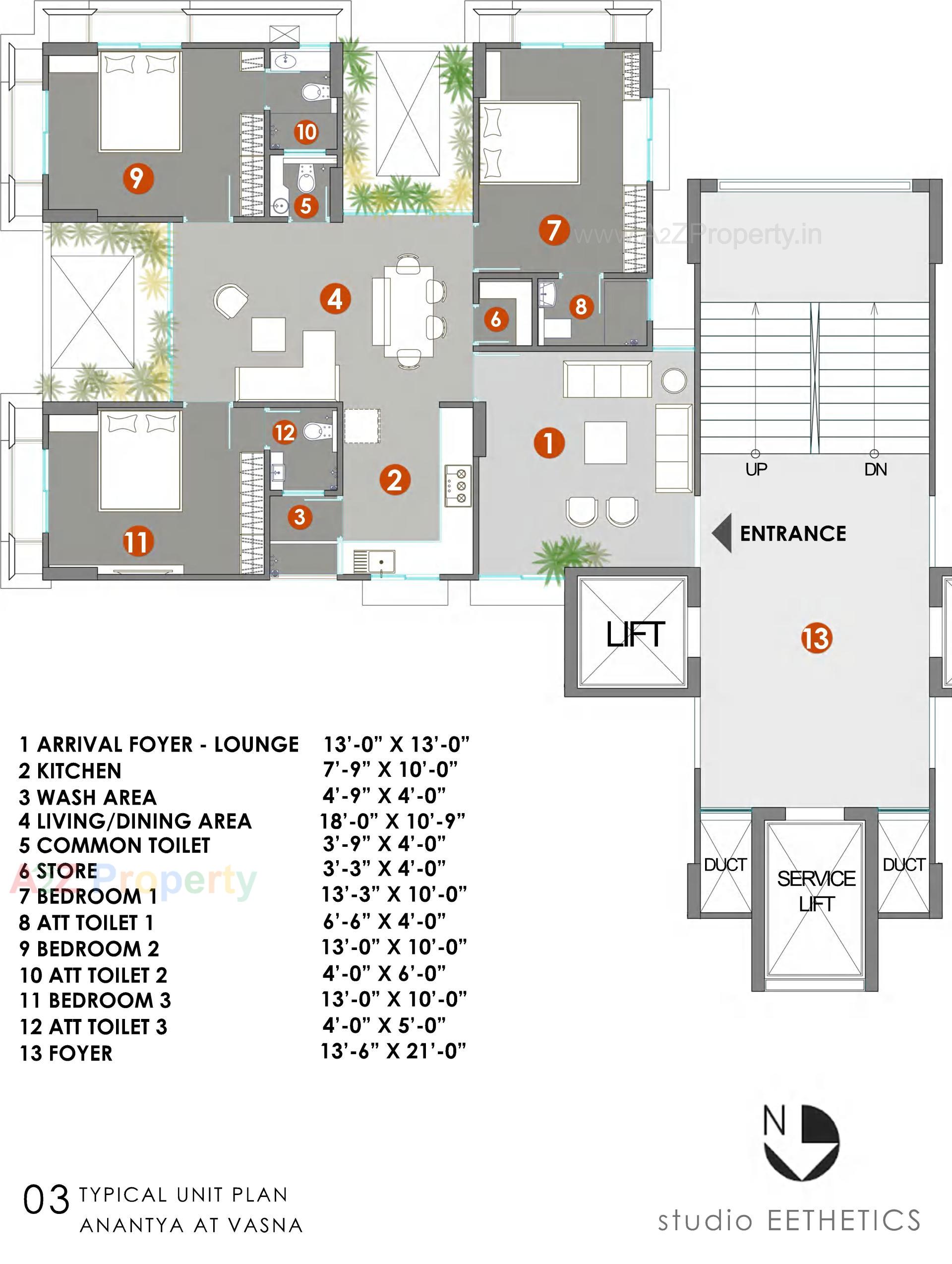 Layout of real estate project N K Anantaya located at Vasna, Ahmedabad, Gujarat