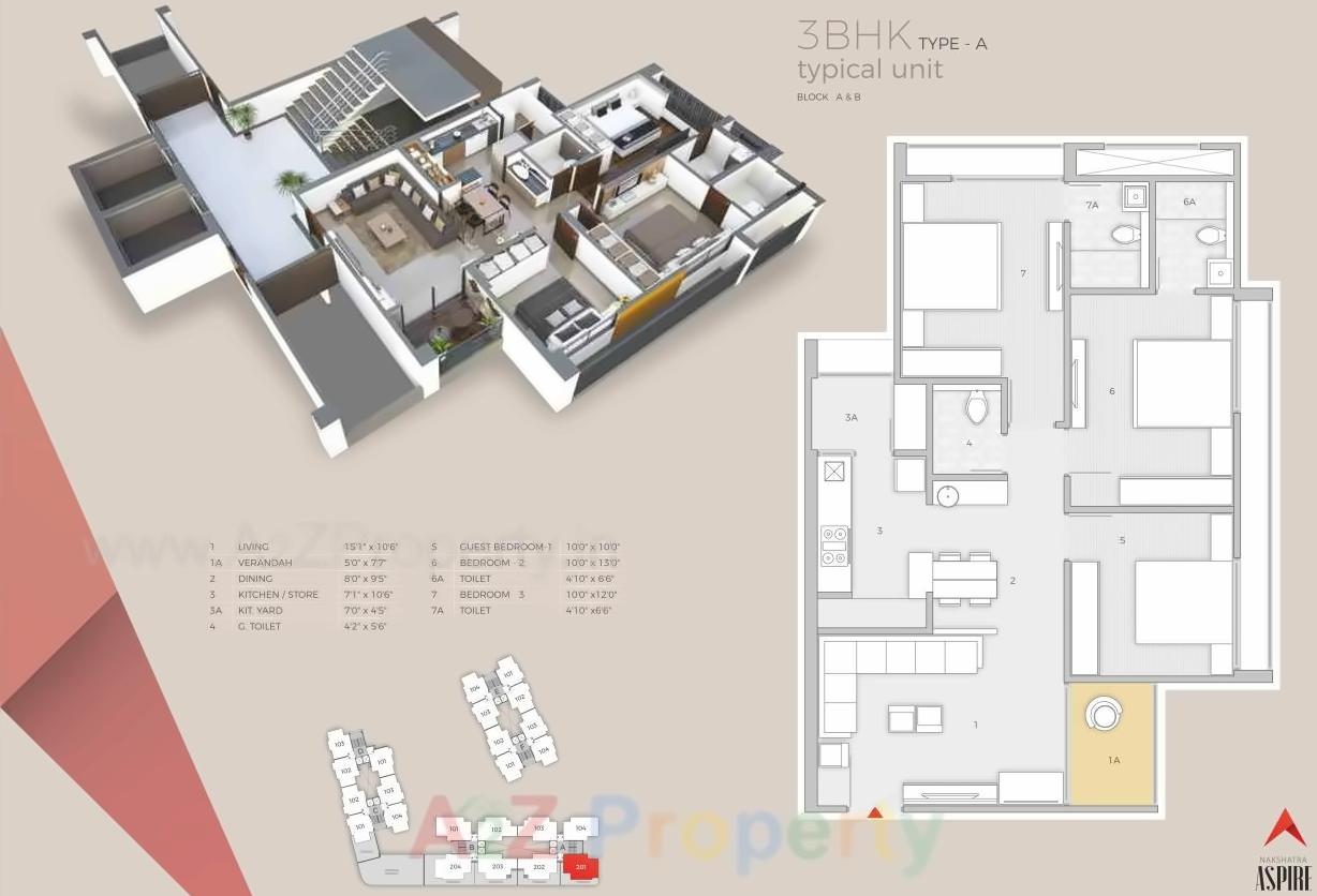 Layout of real estate project Nakshatra Aspire located at Vatva, Ahmedabad, Gujarat