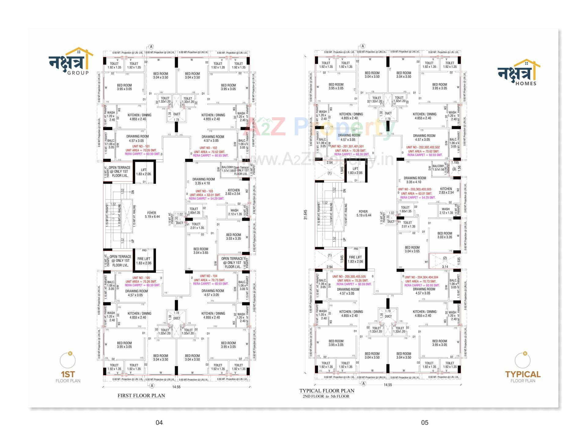 Layout of real estate project Nakshatra Homes located at Chenpur, Ahmedabad, Gujarat