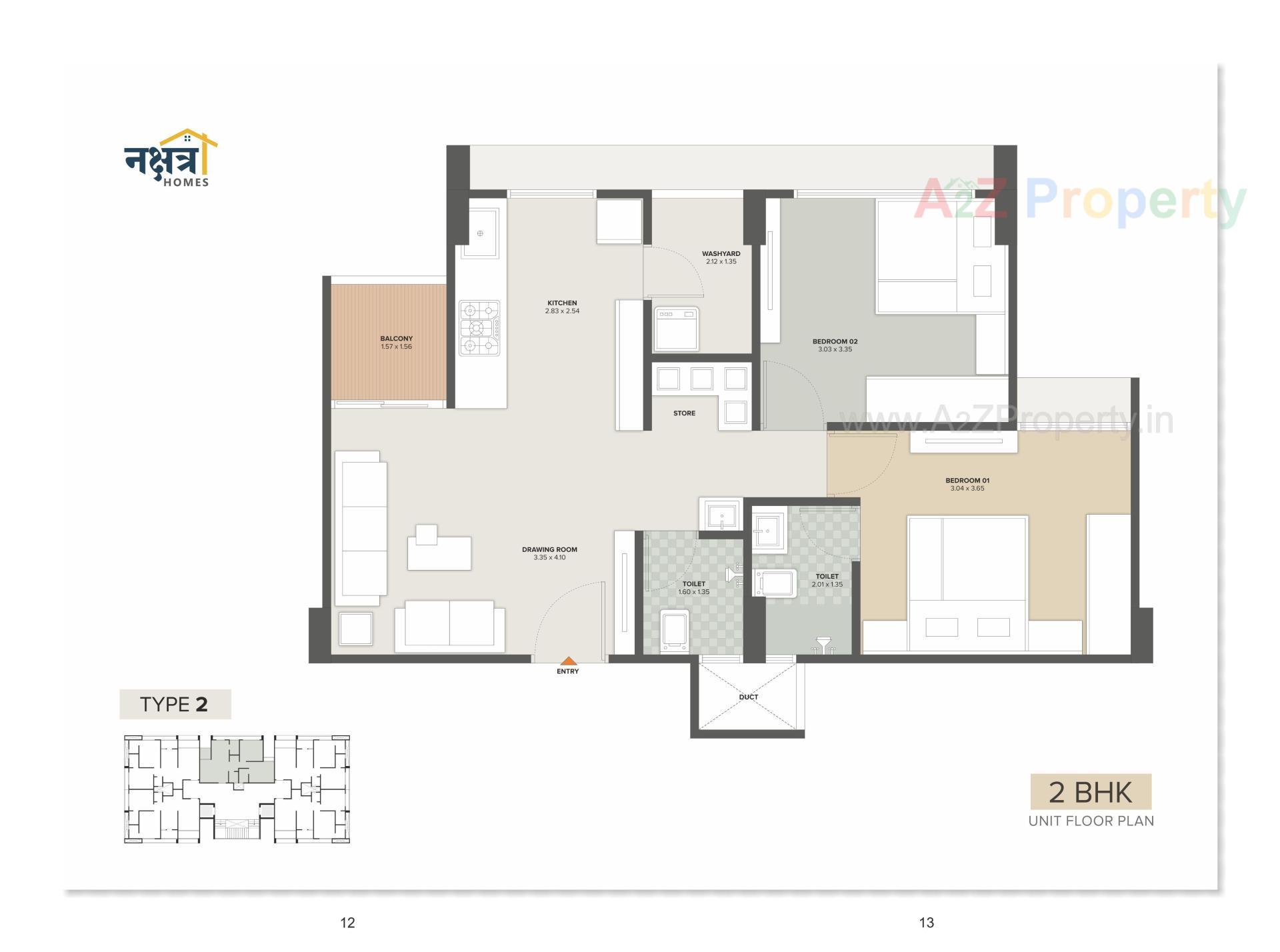Layout of real estate project Nakshatra Homes located at Chenpur, Ahmedabad, Gujarat